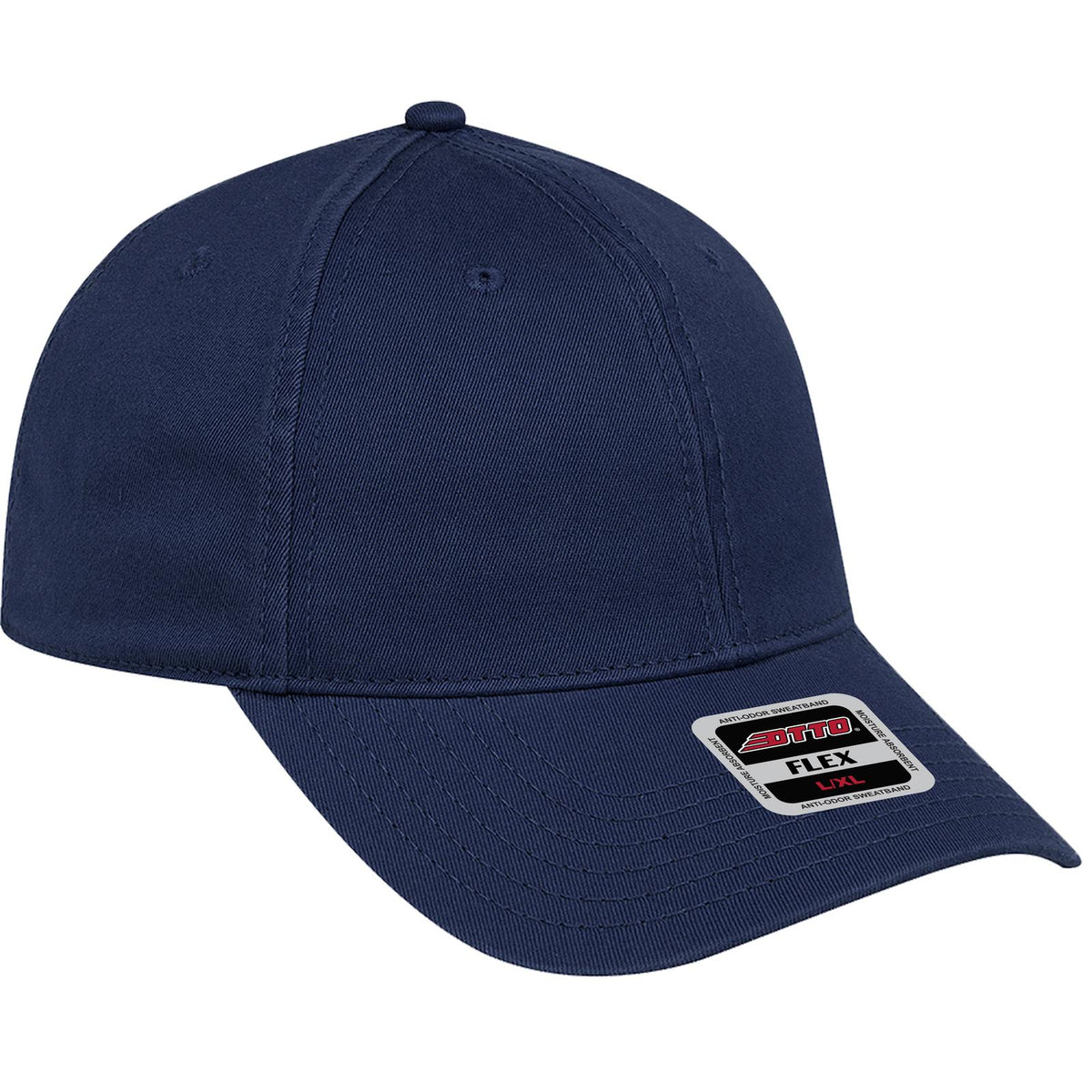 Right View of 004 - Navy OTTO CAP "OTTO FLEX" Fitted 6 Panel Low Profile Baseball Cap