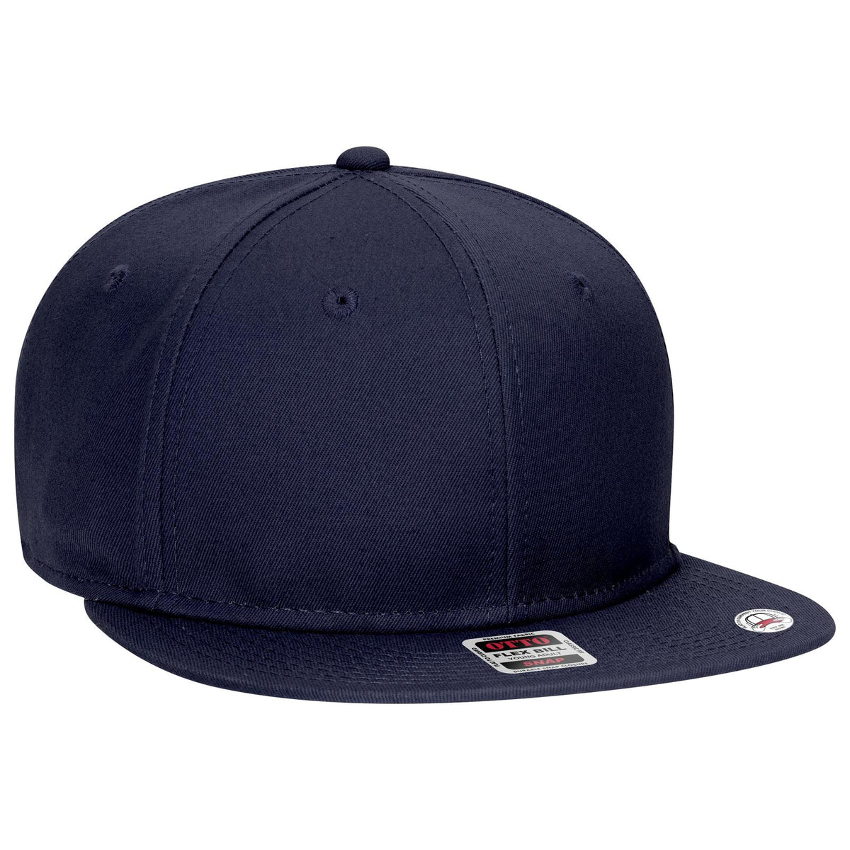 Right View of 004 - Navy OTTO CAP “OTTO SNAP” 6 Panel Pro Style Snapback Hat