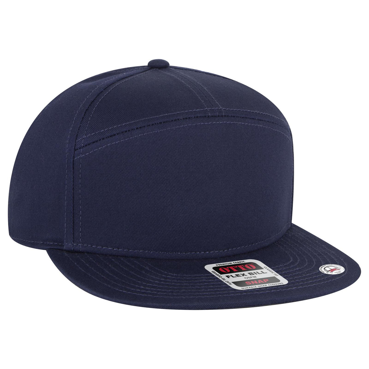 Right View of 004 - Navy OTTO CAP "OTTO SNAP" 7 Panel Pro Style Snapback Hat
