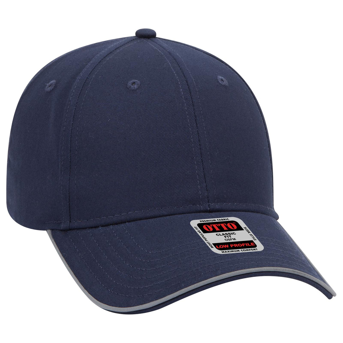 Right View of 004 - Navy OTTO CAP Reflective 6 Panel Low Profile Baseball Cap