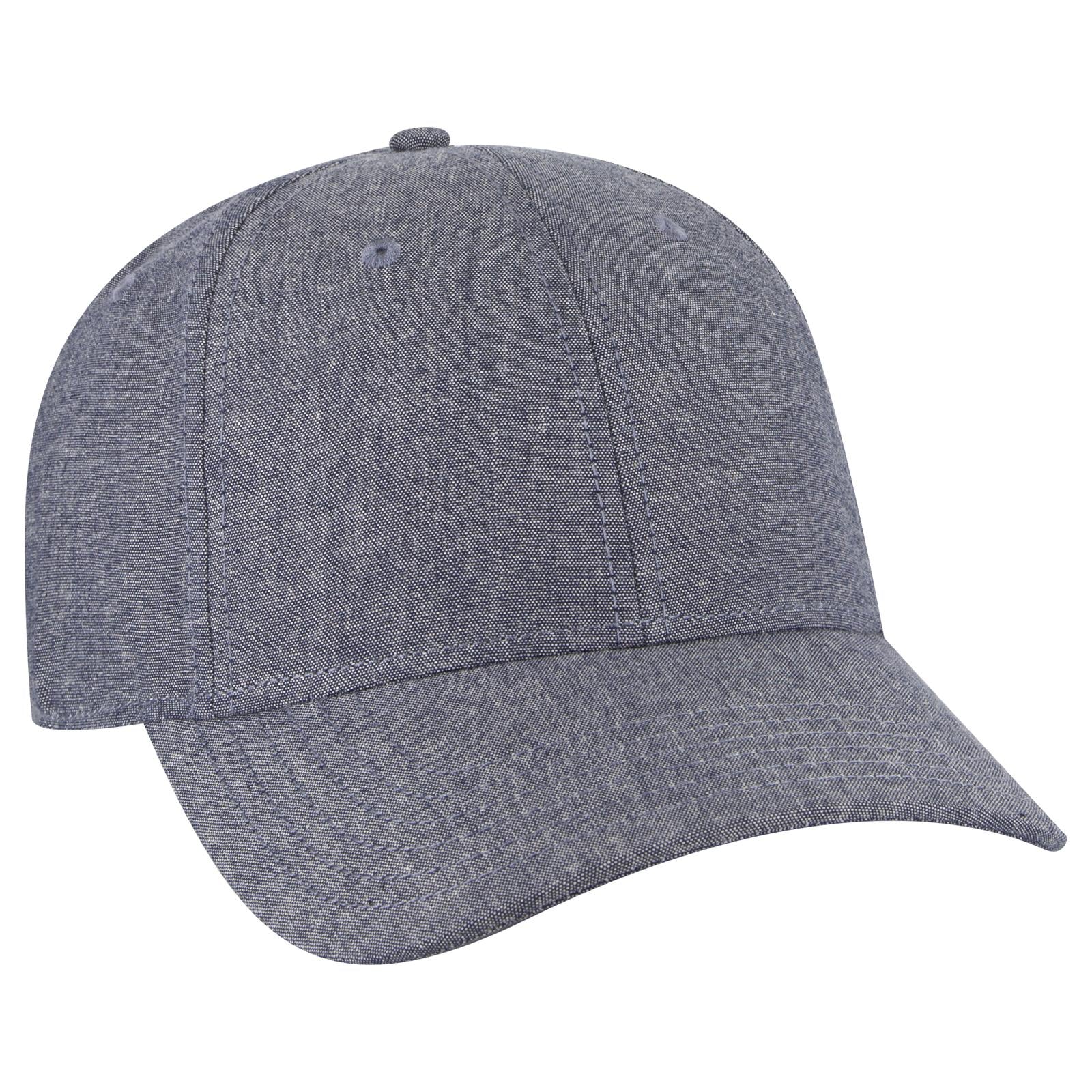 Front View of 004A - Navy OTTO CAP 6 Panel Low Profile Baseball Cap