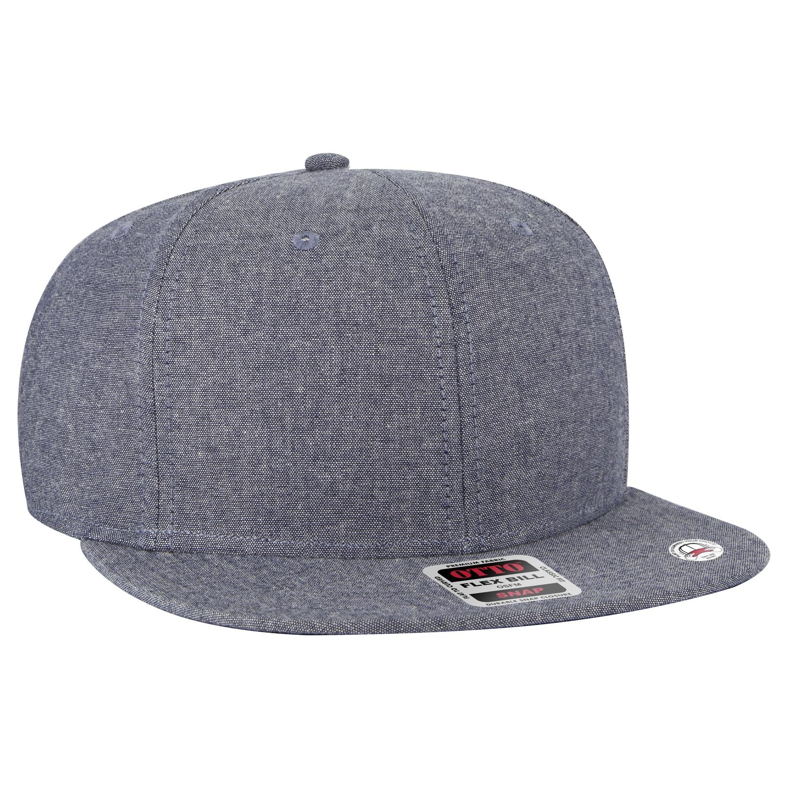 Front View of 004A - Navy OTTO CAP “OTTO SNAP” 6 Panel Pro Style Snapback Hat