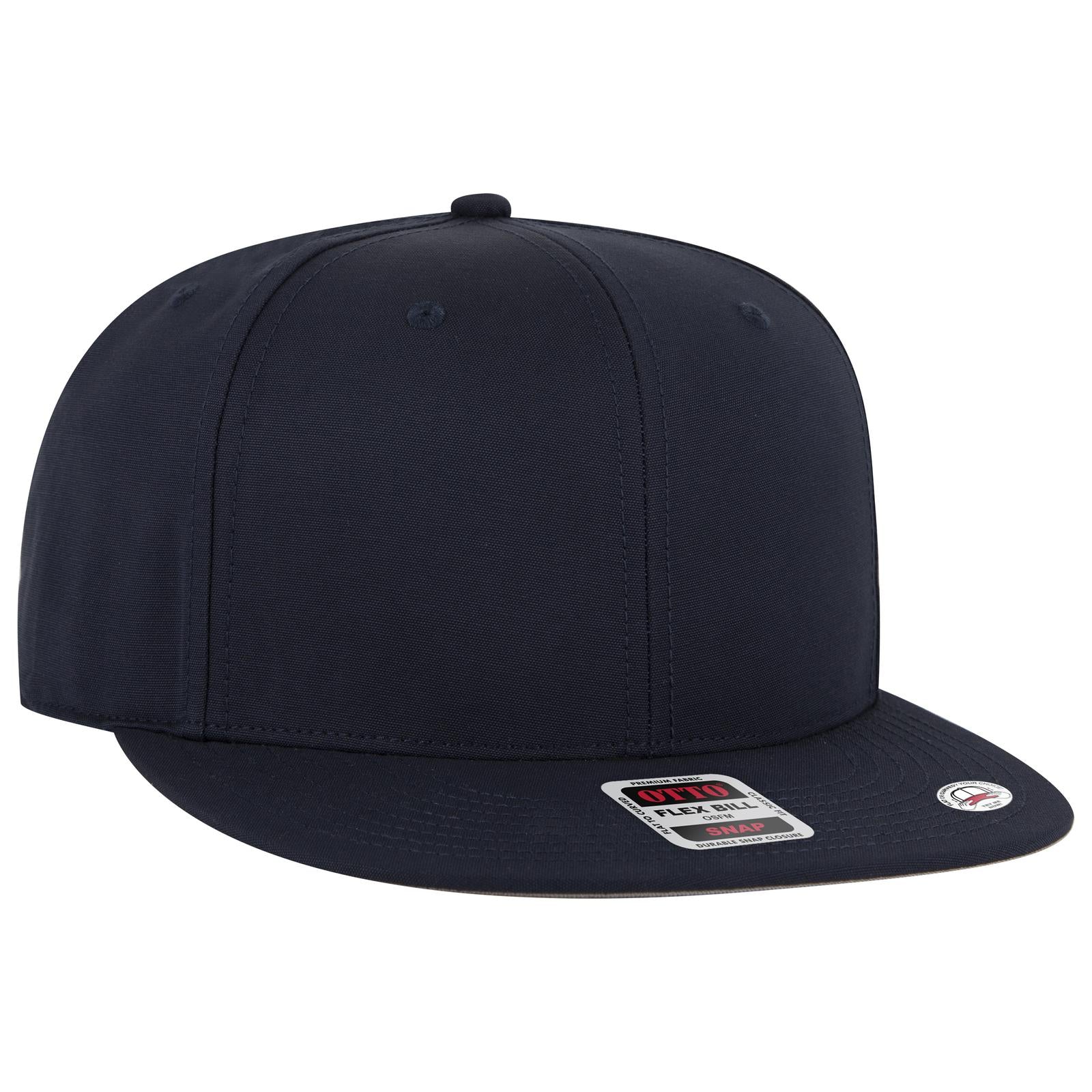 Front View of 004C - Navy OTTO CAP "OTTO SNAP" 6 Panel Pro Style Snapback Hat