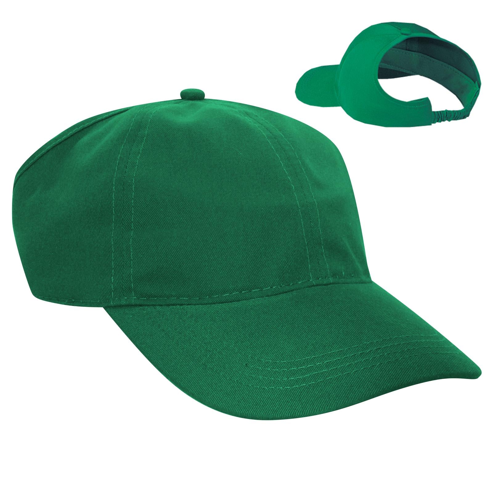 Front View of 005 - Kelly OTTO CAP 4 Panel Ponytail Cap