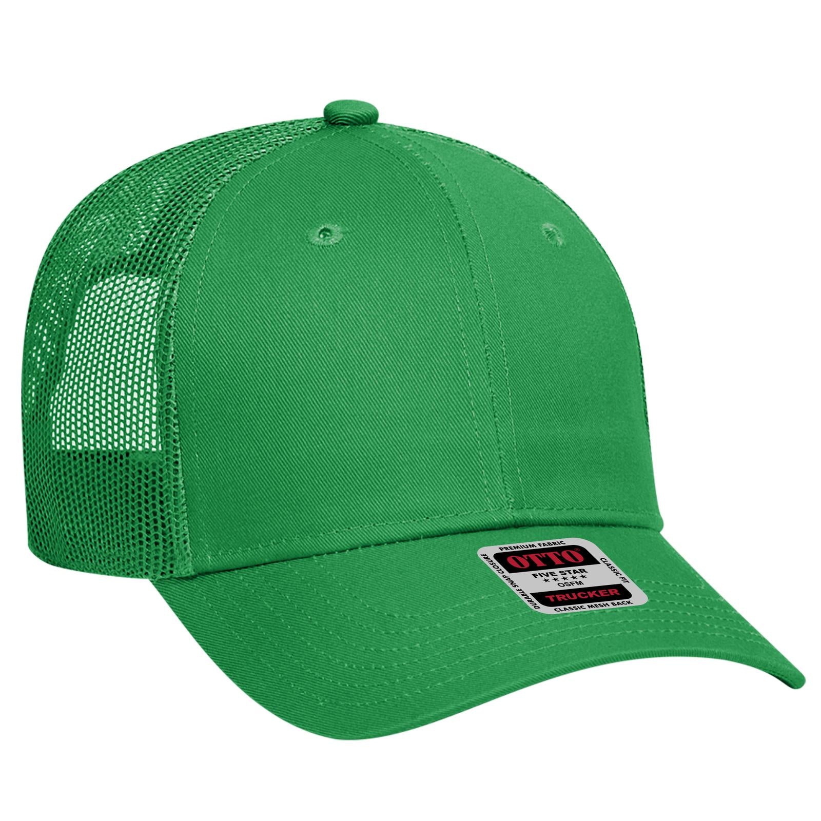 Front View of 005 - Kelly OTTO CAP 6 Panel Low Profile Mesh Back Trucker Hat