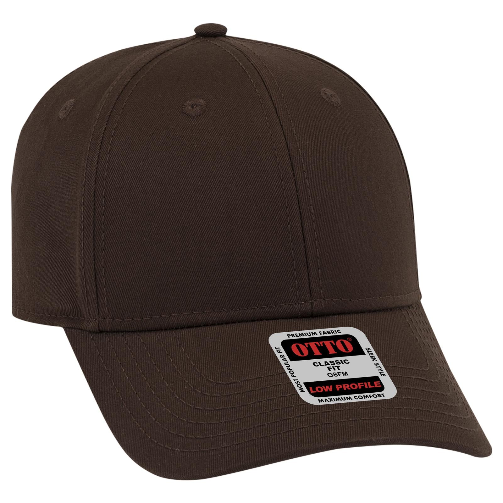 Right View of 007 - Brown OTTO CAP 6 Panel Low Profile Baseball Cap