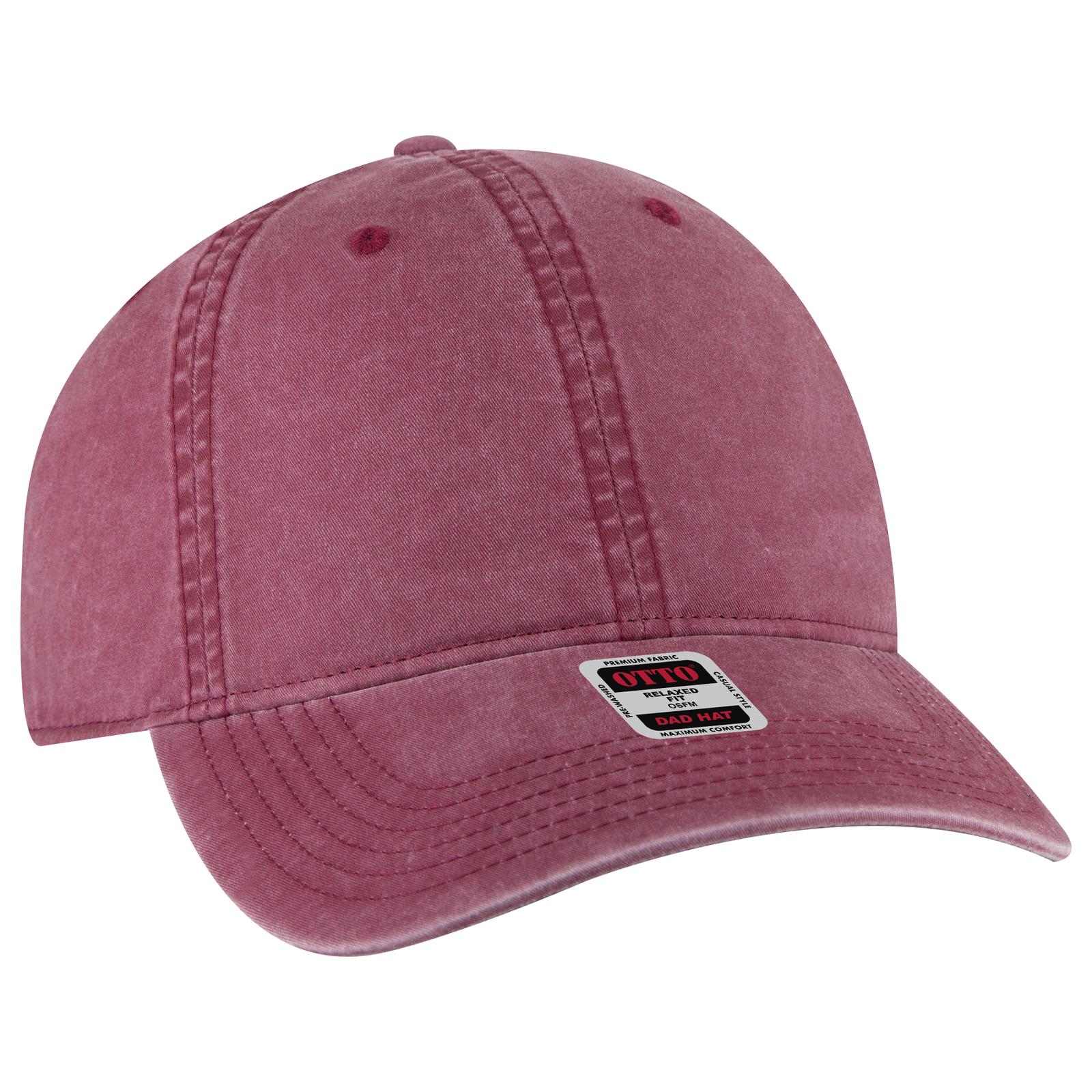 Right View of 010 - Maroon OTTO CAP 6 Panel Low Profile Dad Hat