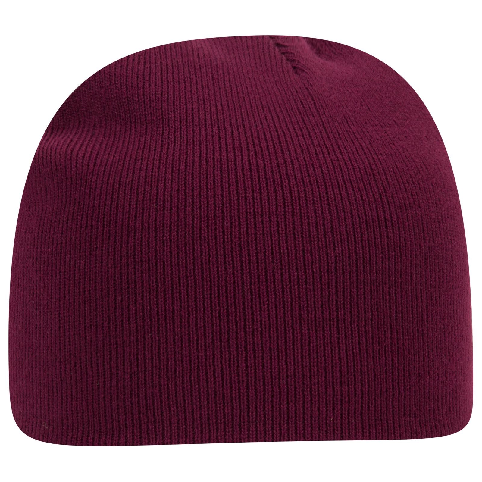 Front View of 010 - Maroon OTTO CAP 8" Classic Knit Beanie