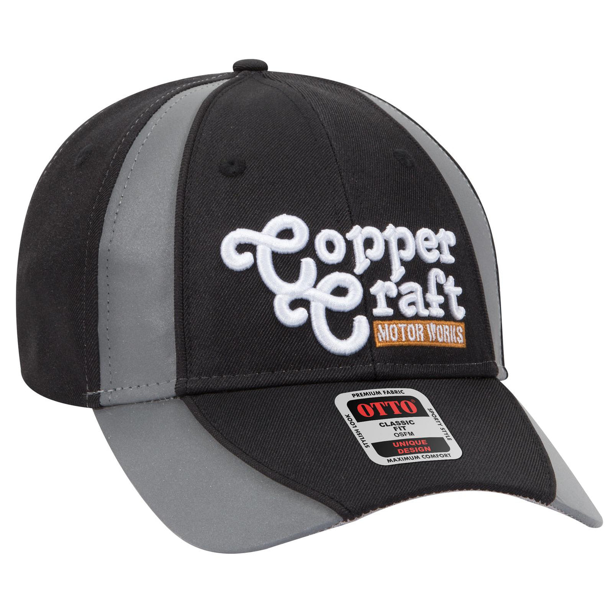 Right View of 010616 - Ryl/Gld/Wht OTTO CAP 6 Panel Low Profile Baseball Cap