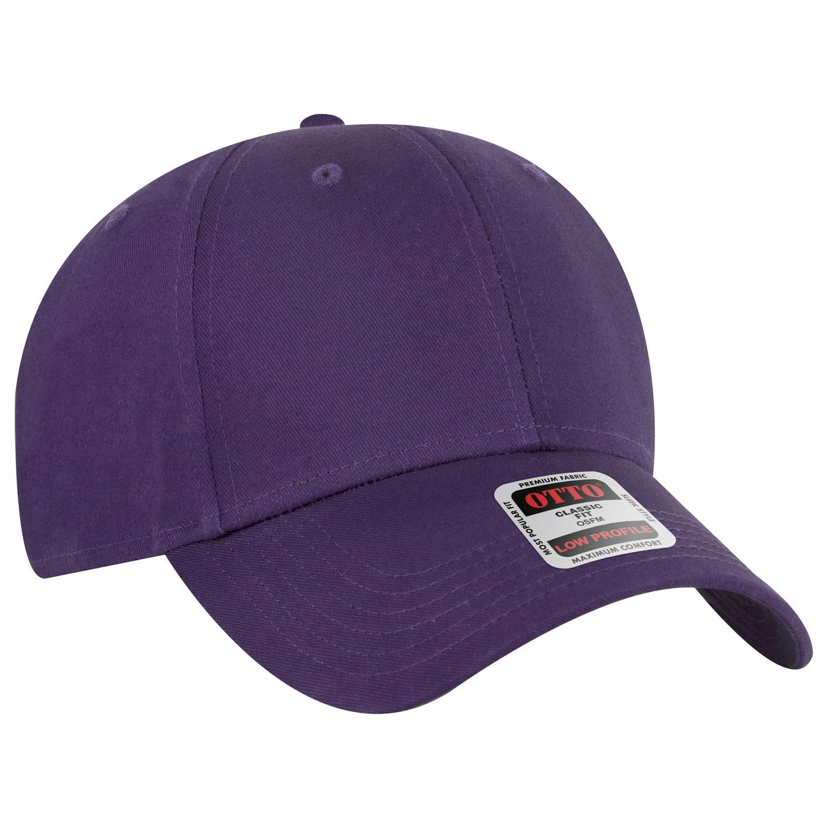 Right View of 011 - Purple OTTO CAP 6 Panel Low Profile Baseball Cap