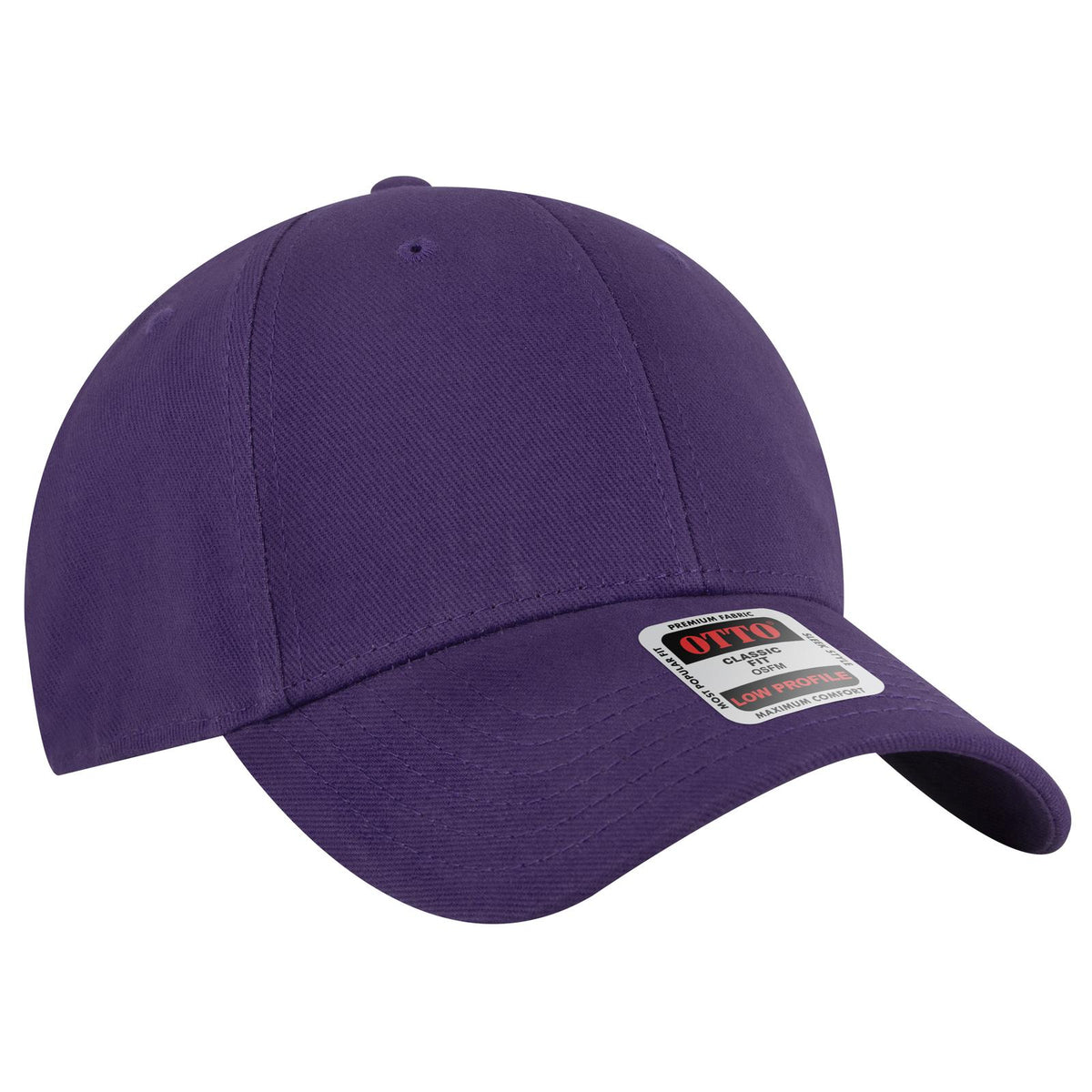 Right View of 011 - Purple OTTO CAP 6 Panel Low Profile Baseball Cap