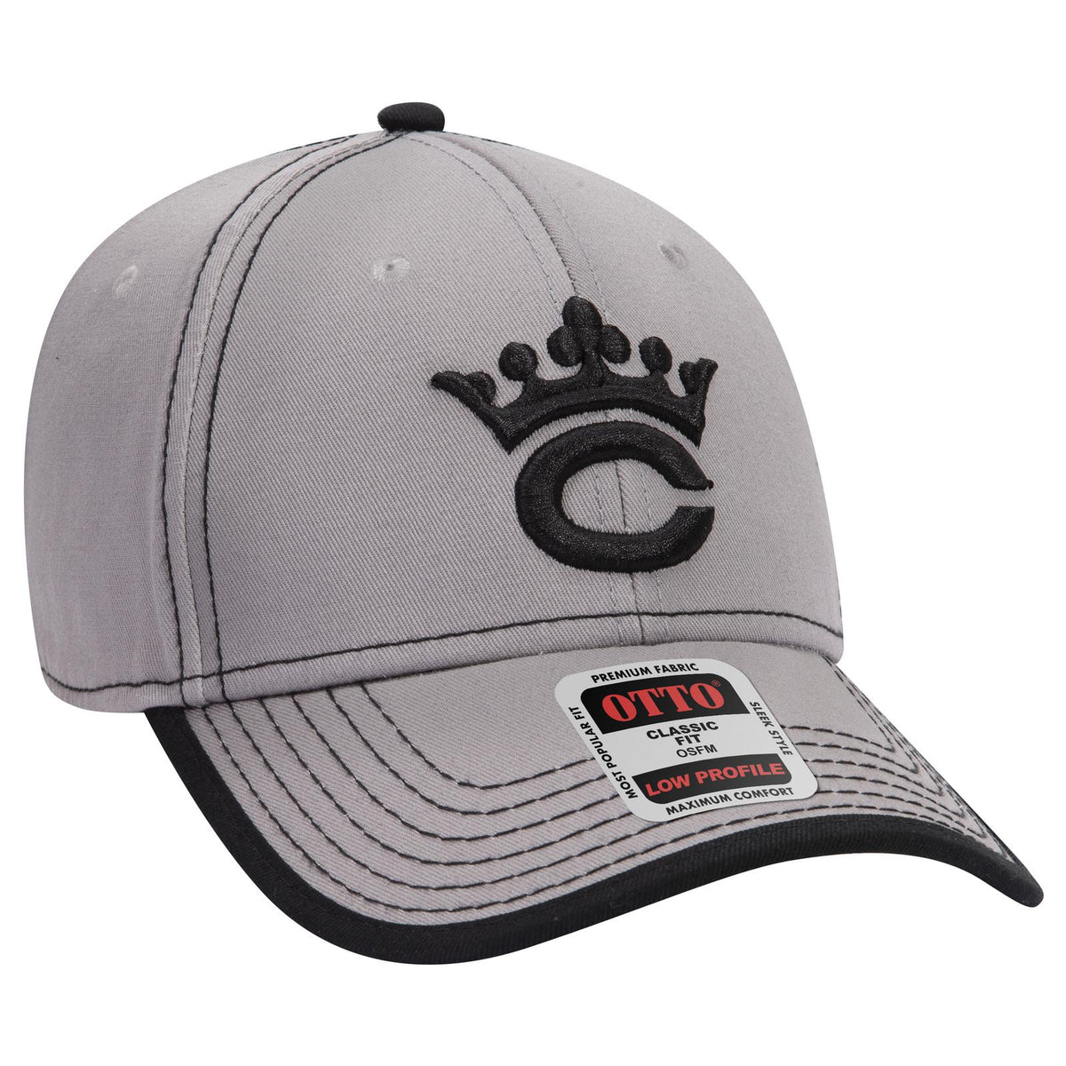 Right View of 0116 - Ryl/Wht OTTO CAP 6 Panel Low Profile Baseball Cap