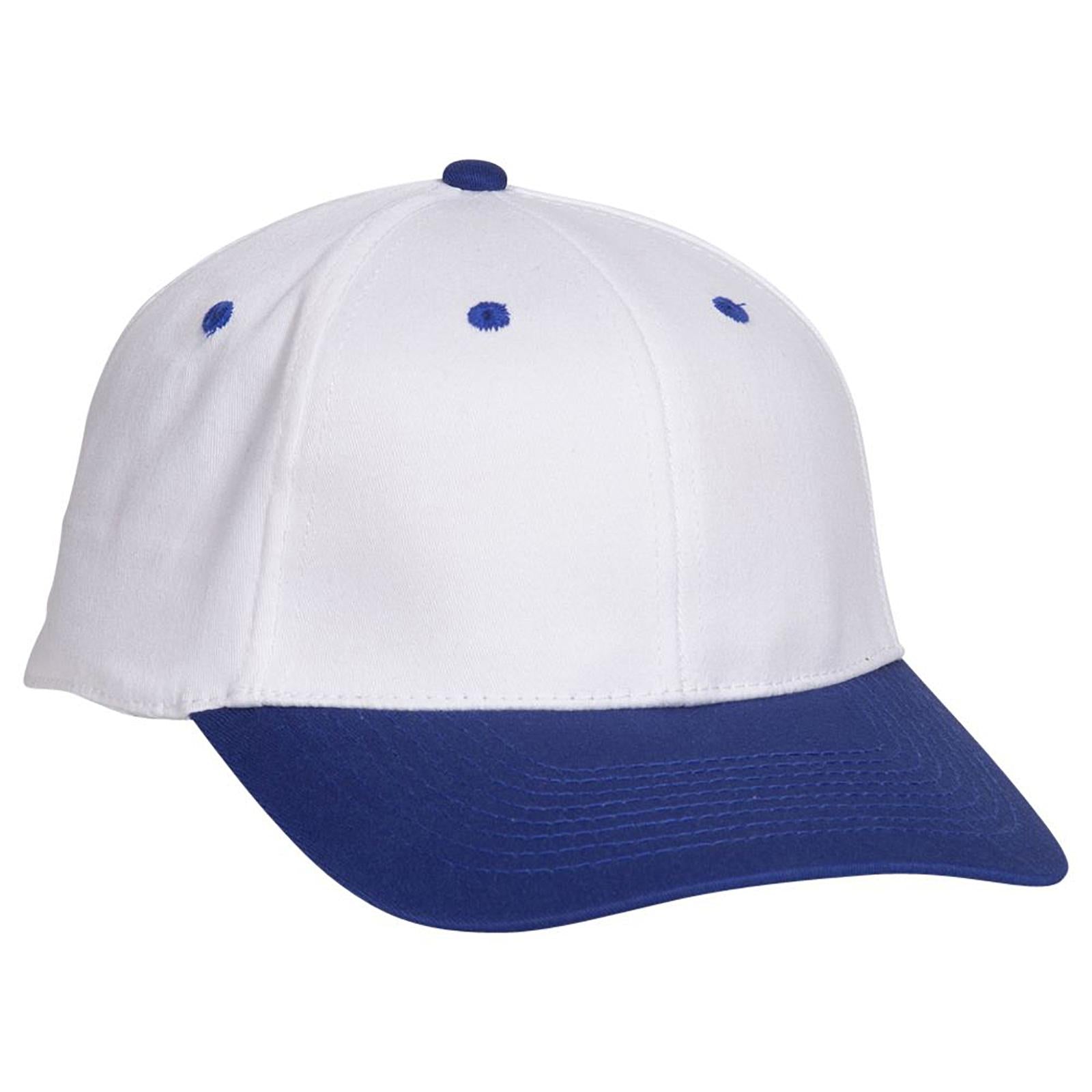 Front View of 0116 - Ryl/Wht OTTO CAP "OTTO FLEX" Fitted 6 Panel Low Profile Baseball Cap