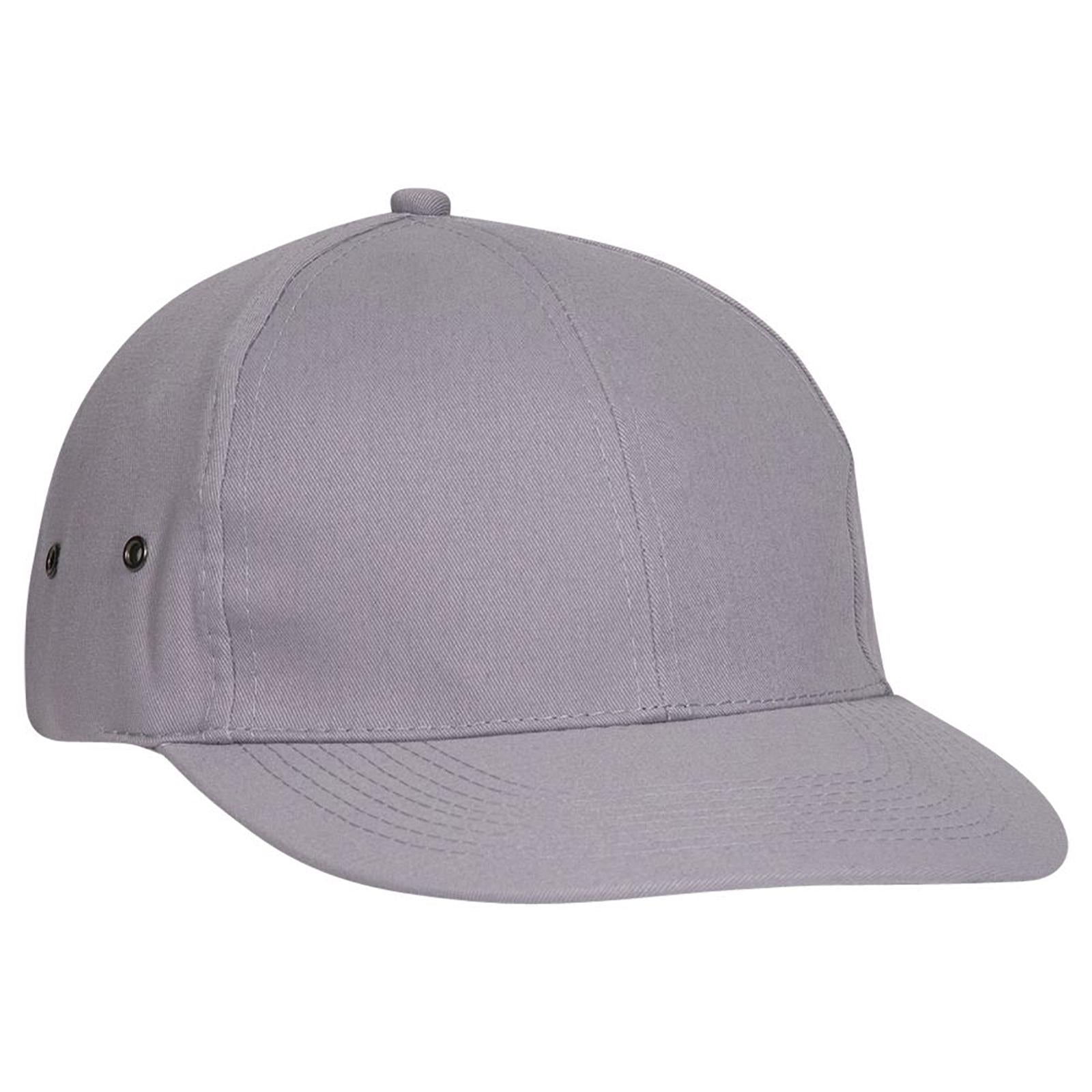 Front View of 014 - Gray OTTO CAP 6 Panel Low Profile Baseball Cap