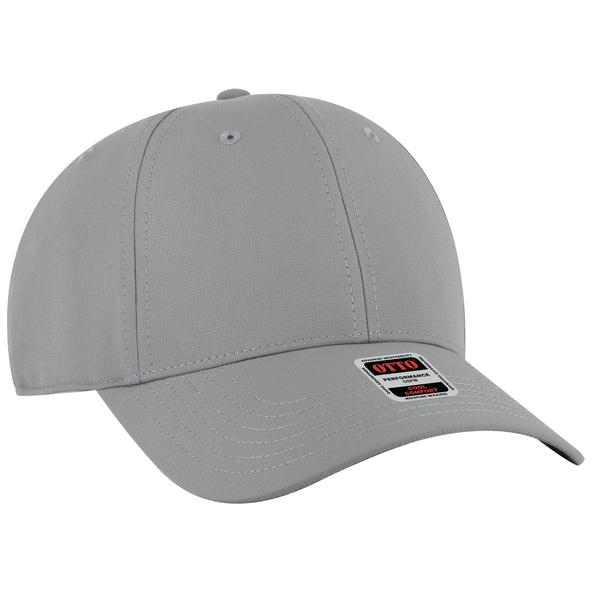 Right View of 014 - Gray OTTO CAP 6 Panel Low Profile Baseball Cap