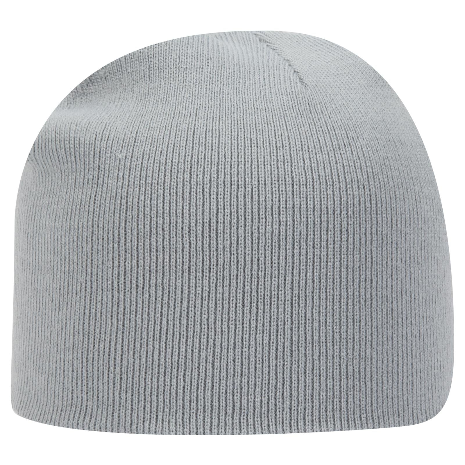 Front View of 014 - Gray OTTO CAP 8" Classic Knit Beanie