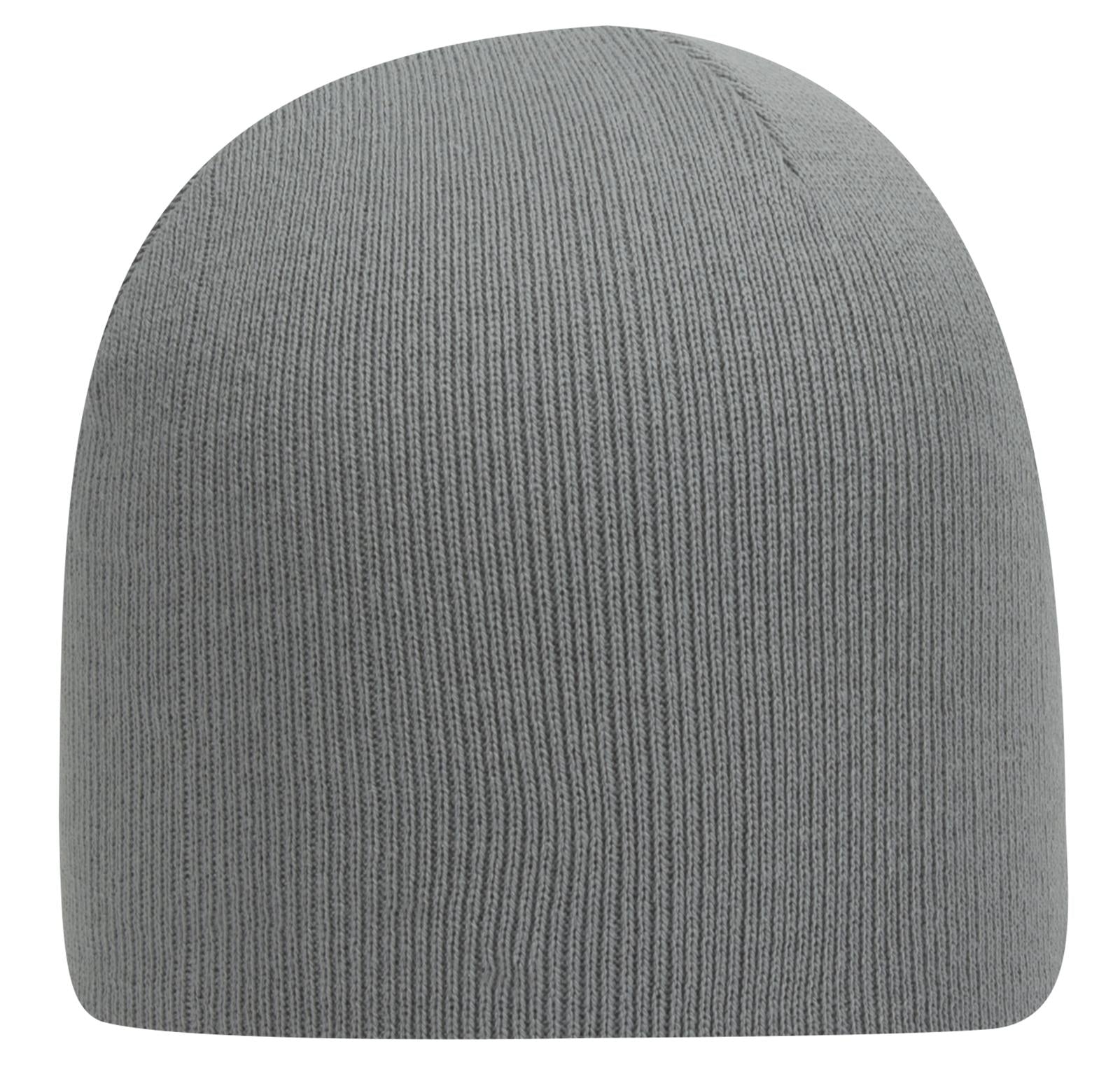 Front View of 014 - Gray OTTO CAP 9" Classic Knit Beanie