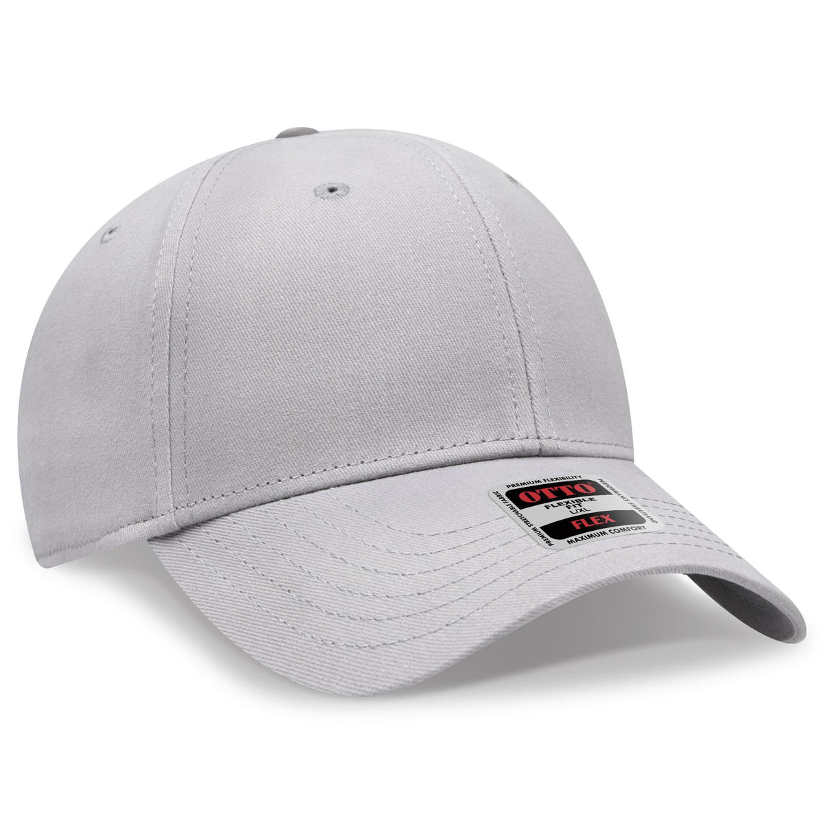 Right View of 014 - Gray OTTO CAP "OTTO FLEX" Fitted 6 Panel Low Profile Baseball Cap