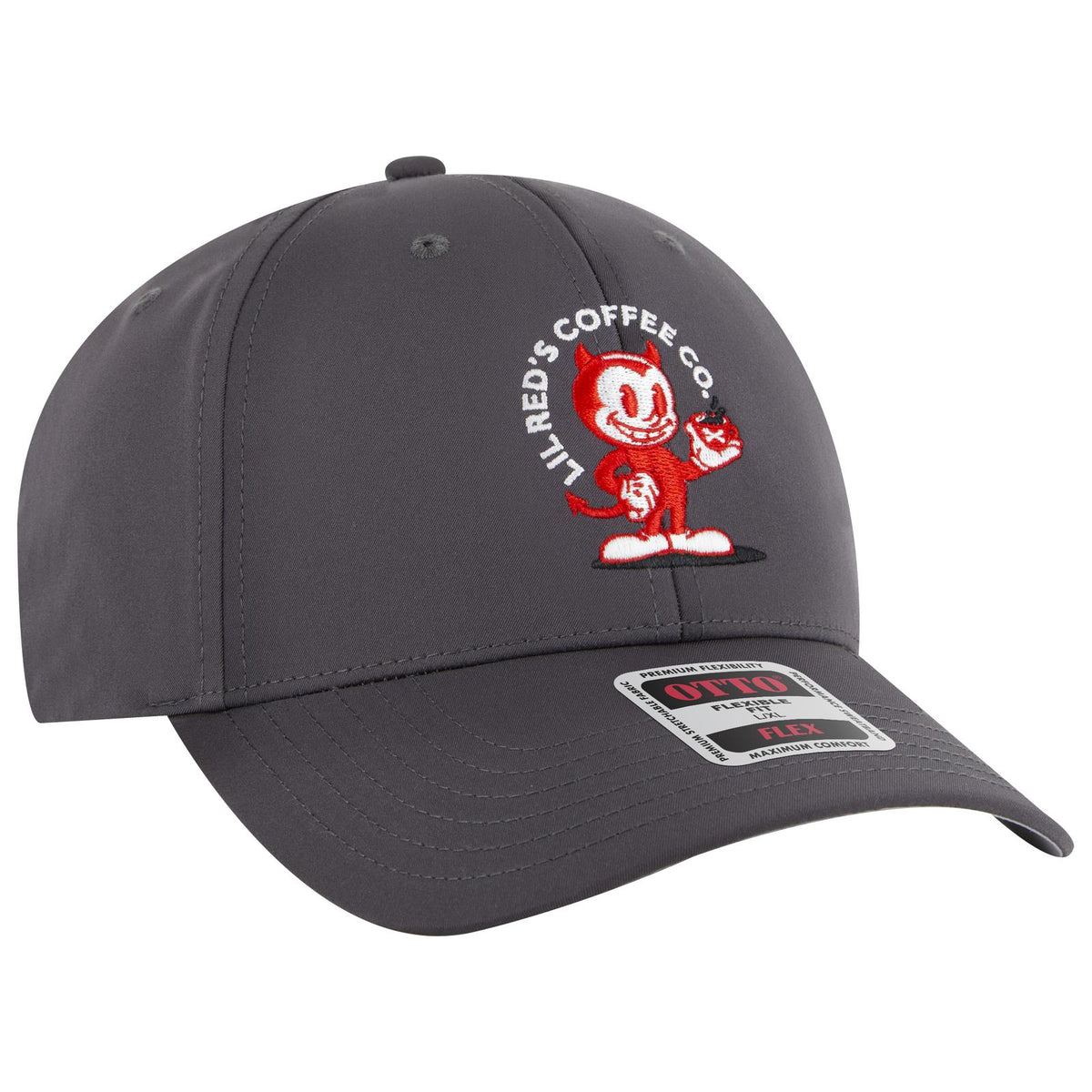 Right View of 014 - Gray OTTO CAP "OTTO FLEX" Fitted 6 Panel Low Profile Baseball Cap