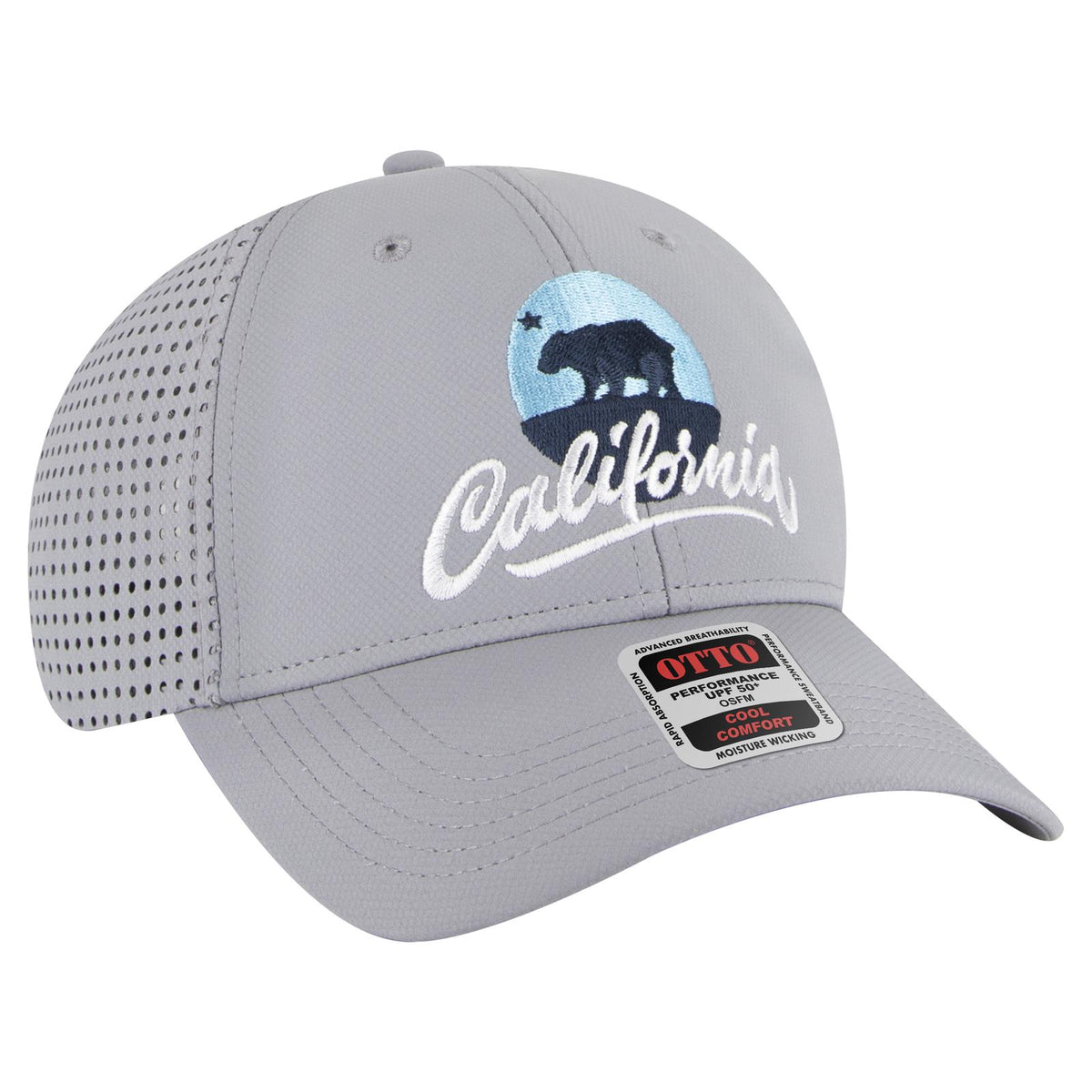 Right View of 016 - White OTTO CAP 6 Panel Low Profile Baseball Cap