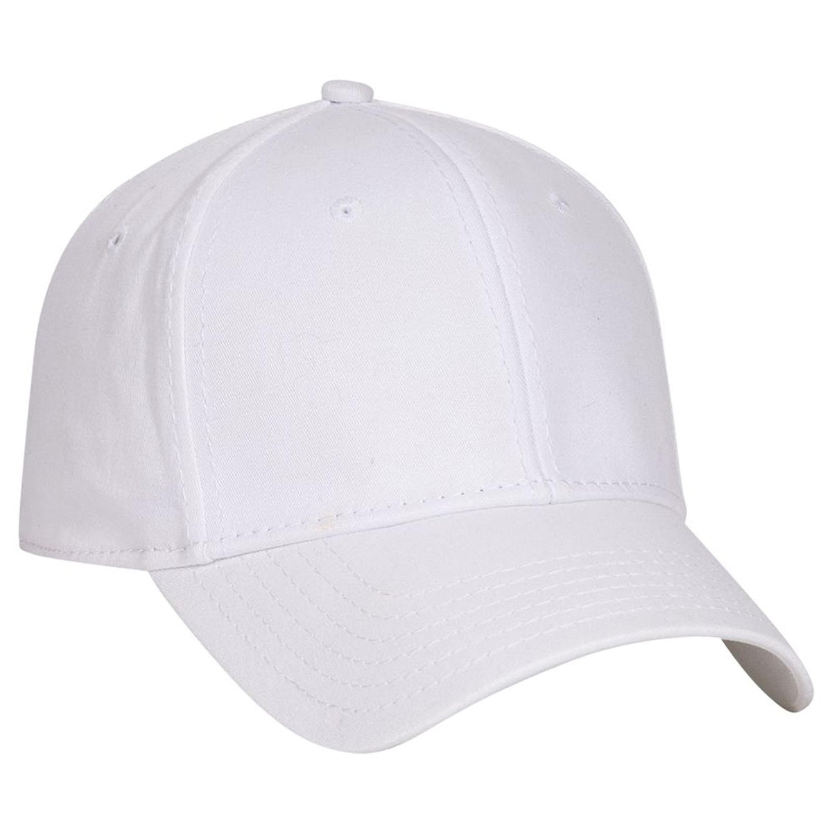 Right View of 016 - White OTTO CAP "OTTO A-FLEX" Fitted 6 Panel Low Profile Baseball Cap