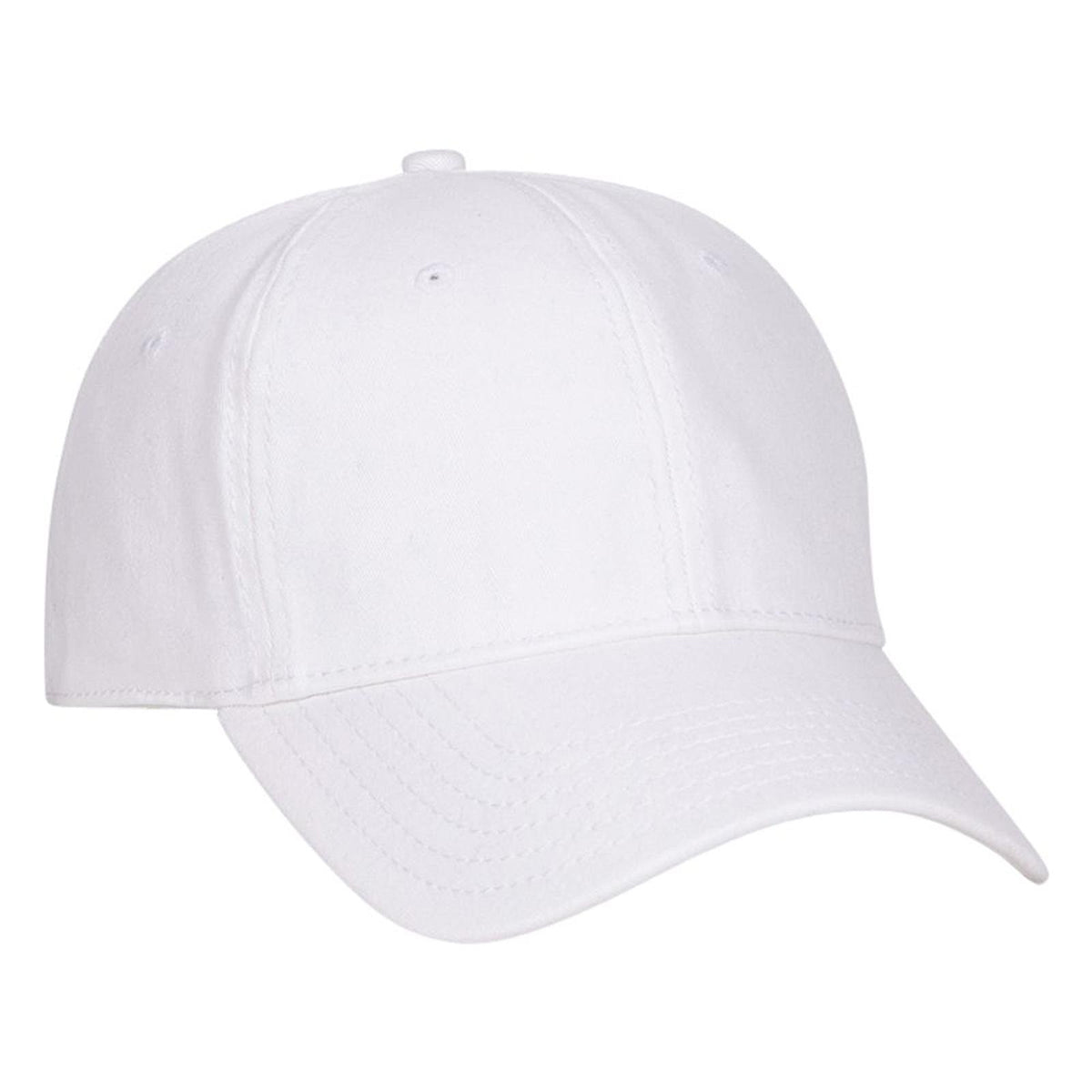 Right View of 016 - White OTTO CAP "OTTO A-FLEX" Fitted 6 Panel Low Profile Baseball Cap