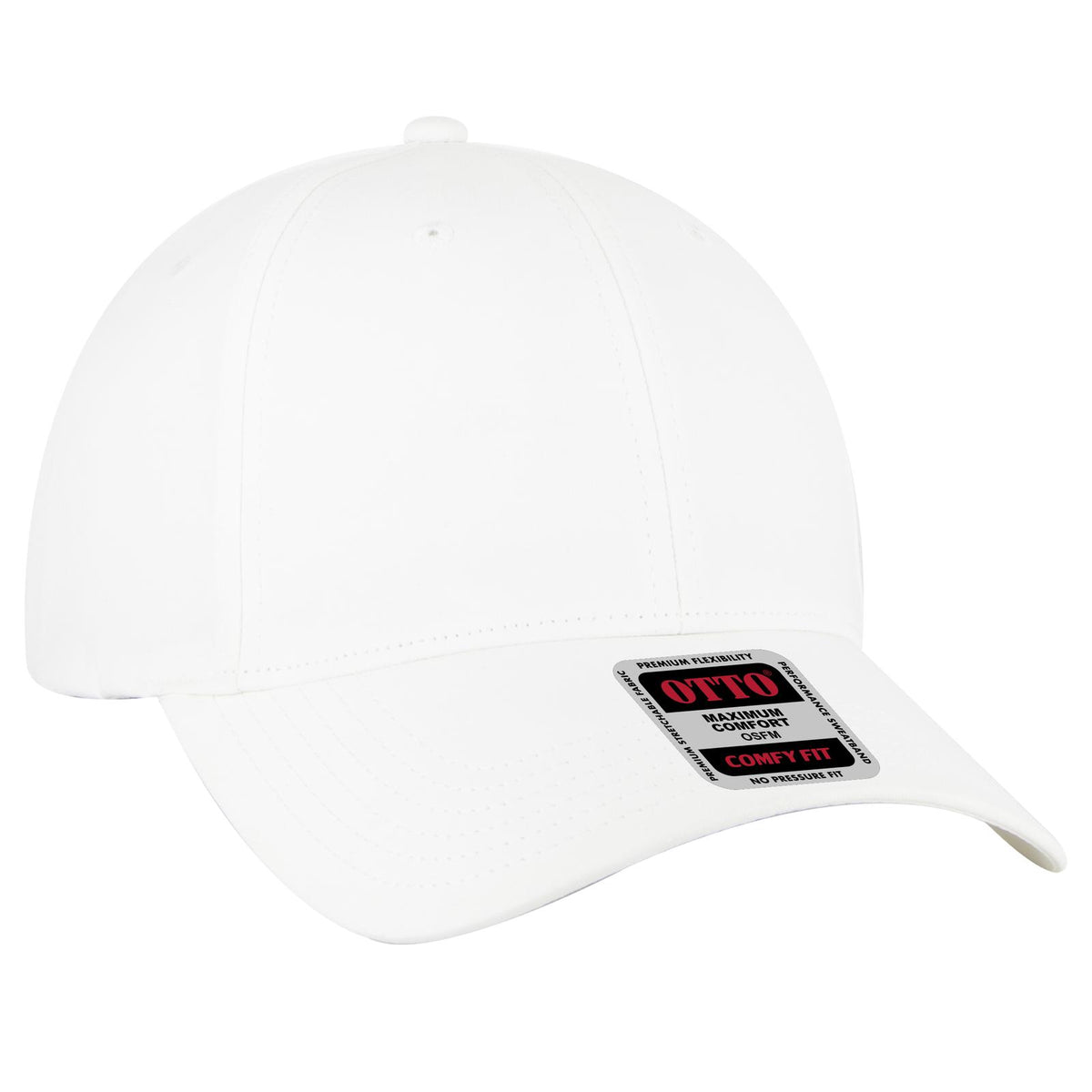 Right View of 016 - White OTTO CAP "OTTO COMFY FIT" 6 Panel Low Profile Baseball Cap