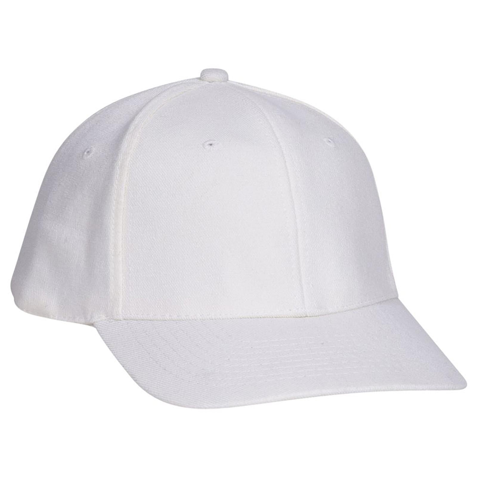 Front View of 016 - White OTTO CAP "OTTO FLEX" Fitted 6 Panel Low Profile Baseball Cap