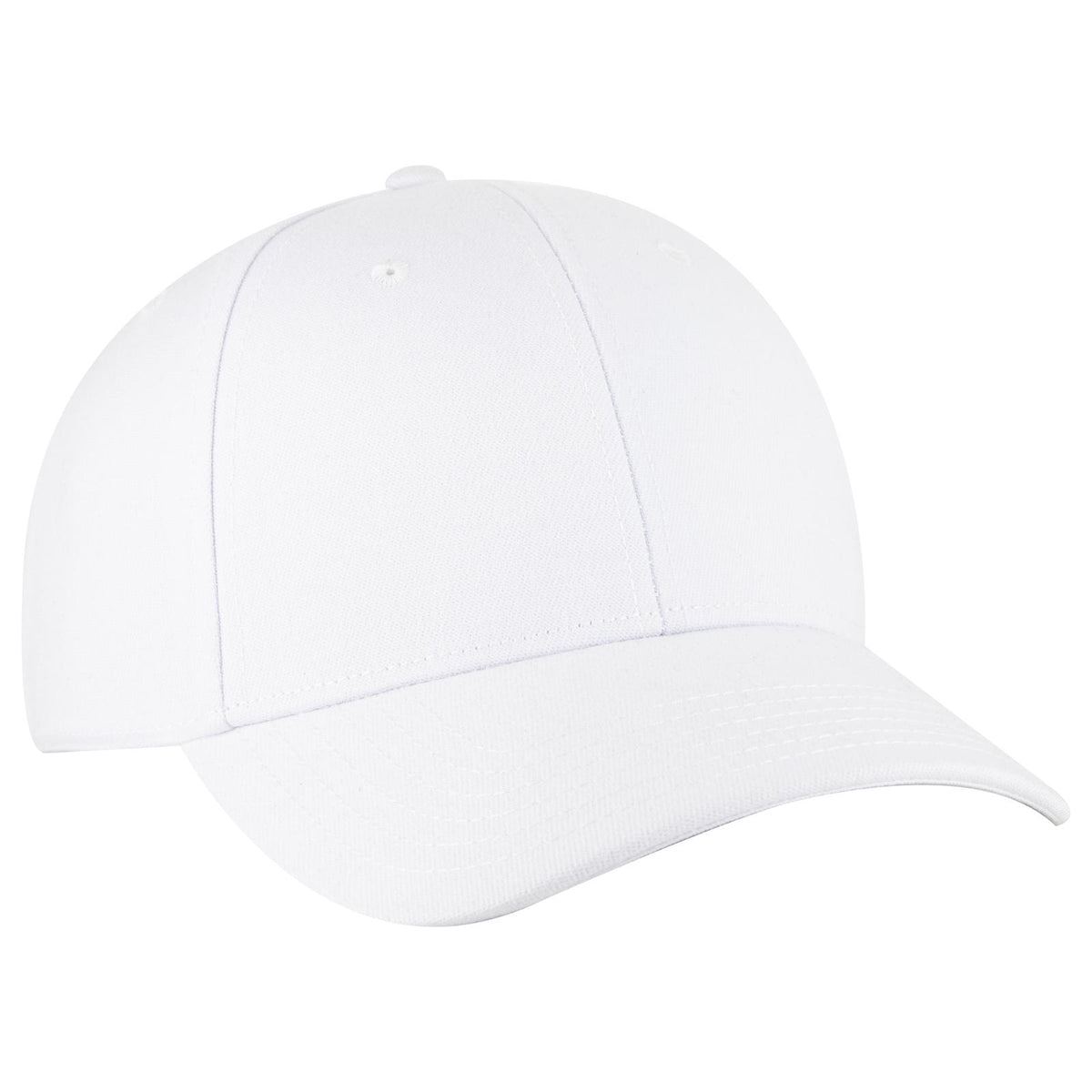 Right View of 016 - White OTTO CAP "OTTO FLEX" Fitted 6 Panel Low Profile Baseball Cap