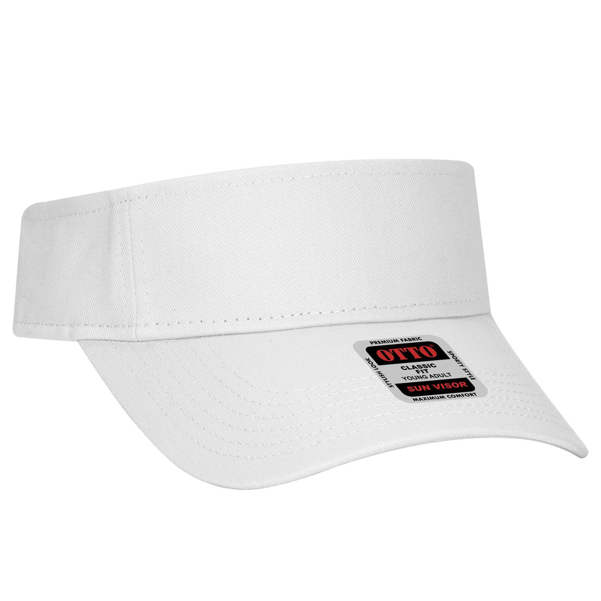 Right View of 016 - White OTTO CAP Sun Visor