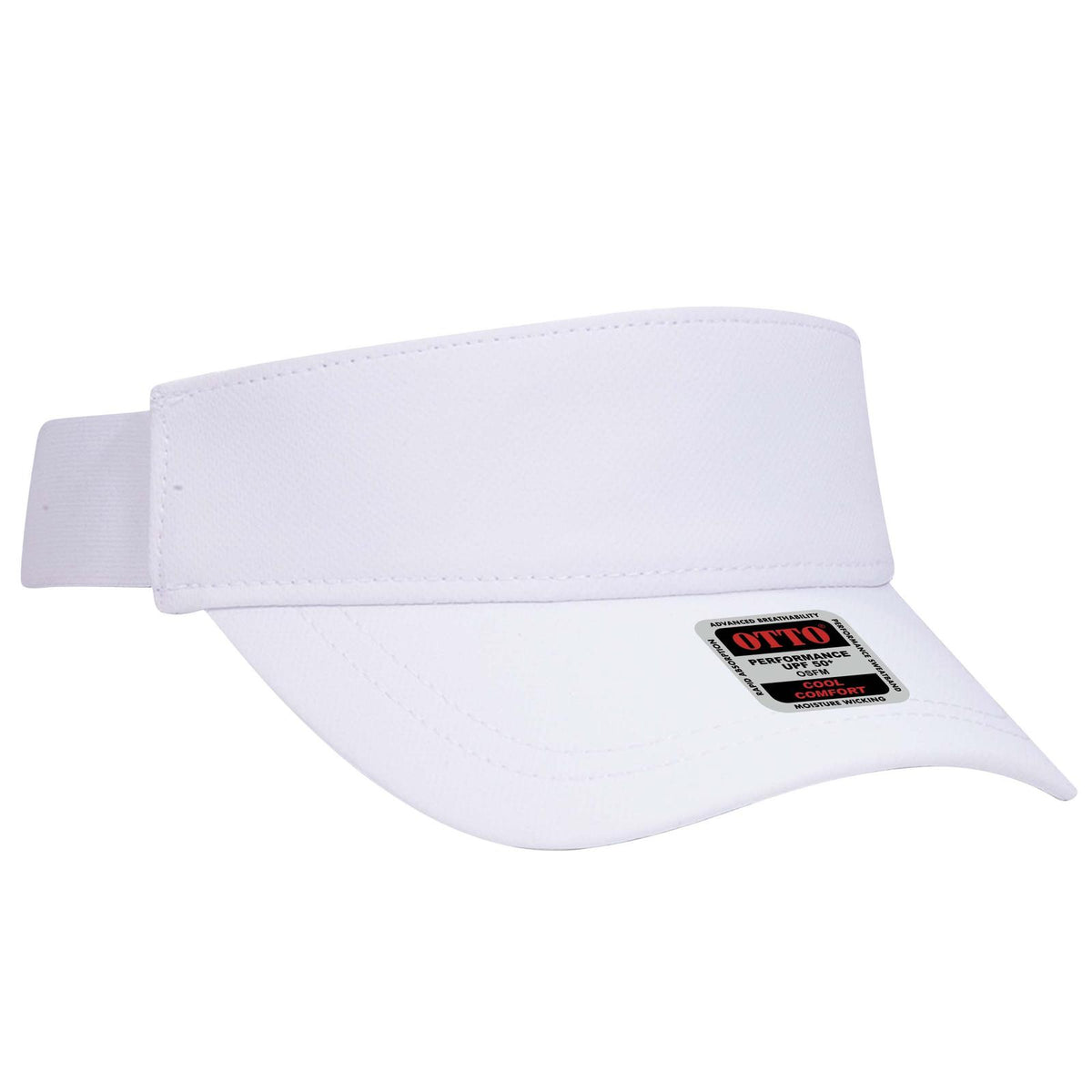 Right View of 016 - White OTTO CAP UPF 50+ Sun Visor