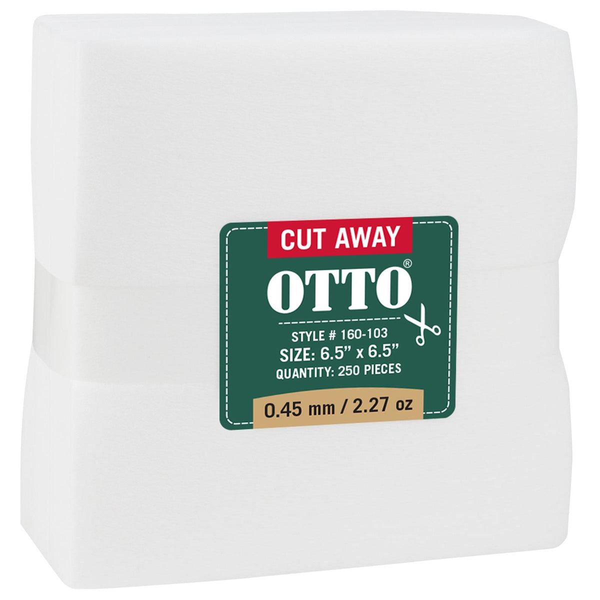Right View of 016 - White OTTO Embroidery Stabilizer Backing Cut Away Sheets