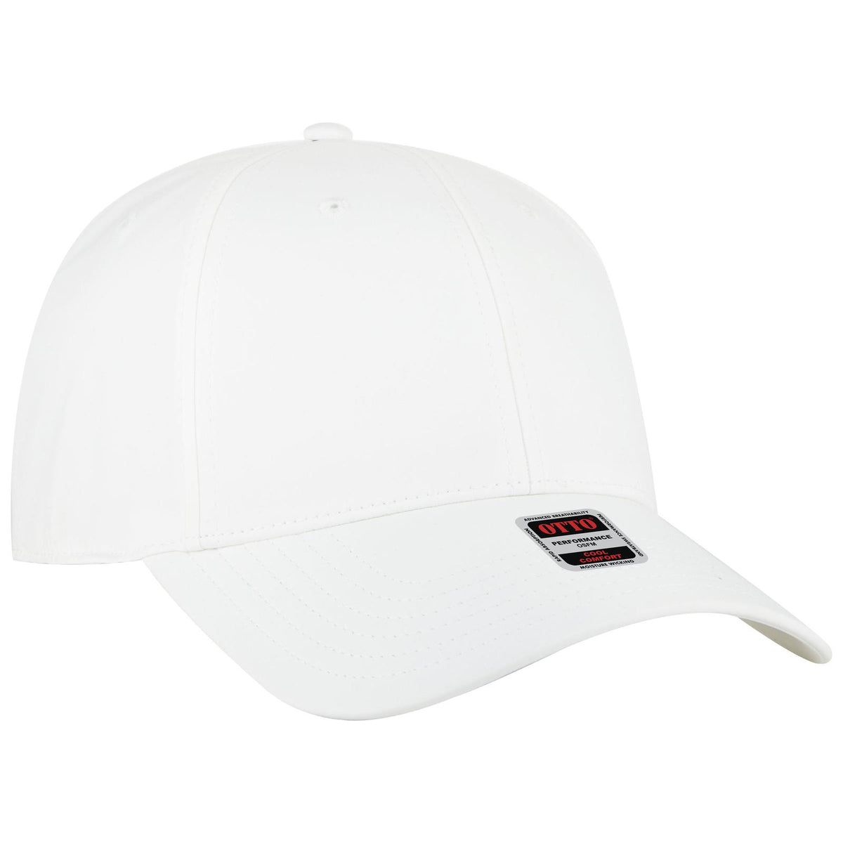 Right View of 016B - Wht OTTO CAP 6 Panel Low Profile Baseball Cap
