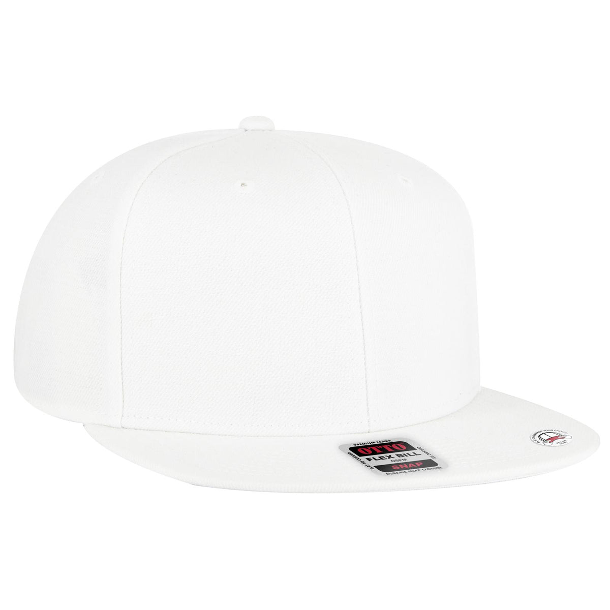 Right View of 016B - Wht OTTO CAP "OTTO SNAP" 6 Panel Pro Style Snapback Hat