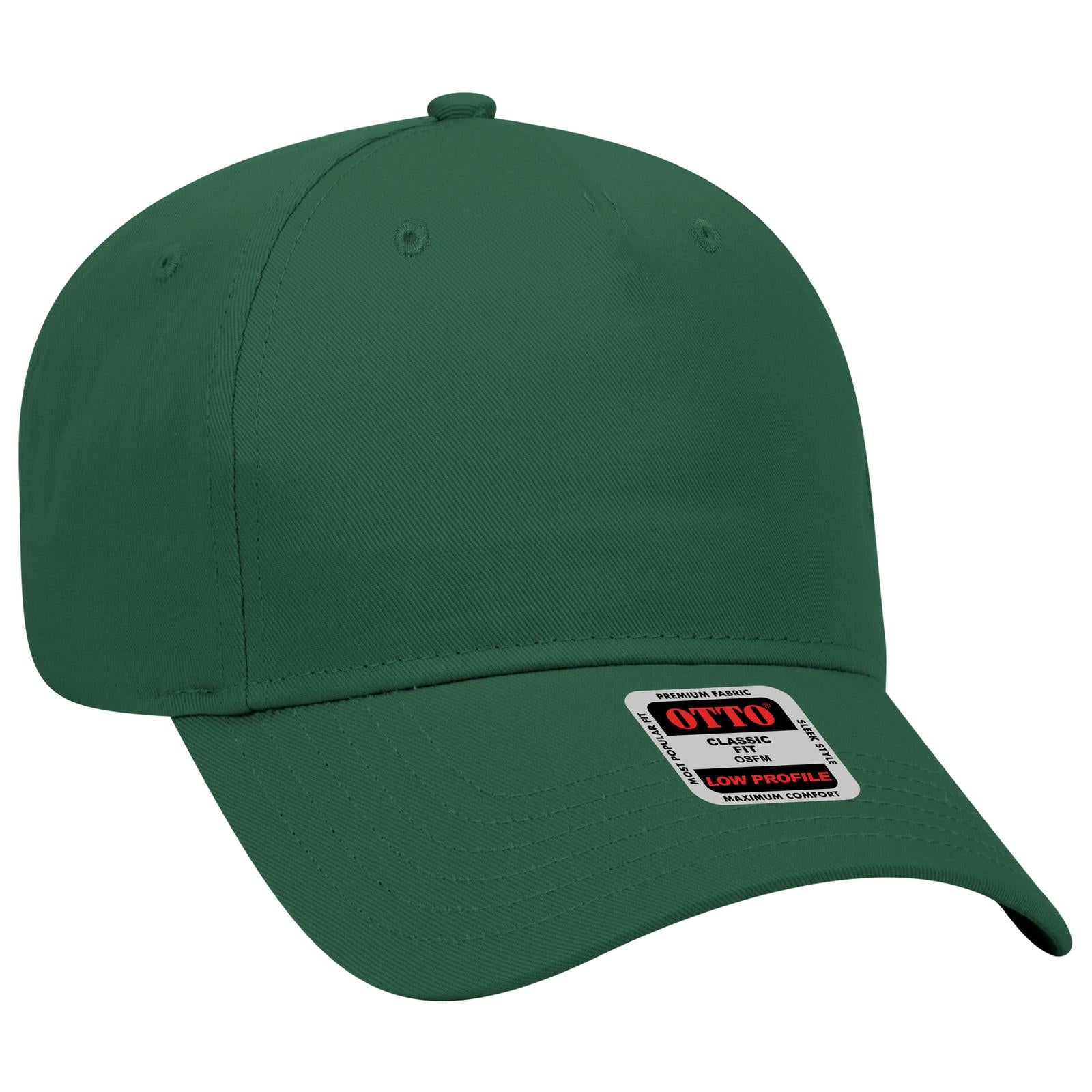 Right View of 017 - Dk. Green OTTO CAP 5 Panel Low Profile Baseball Cap