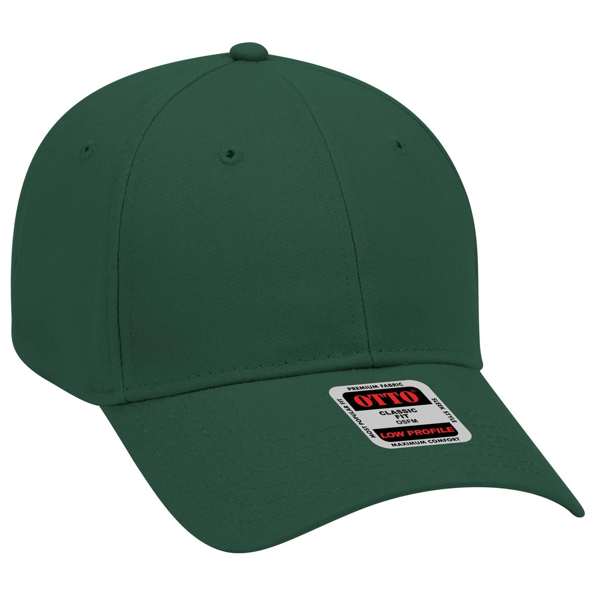 Right View of 017 - Dk. Green OTTO CAP 6 Panel Low Profile Baseball Cap