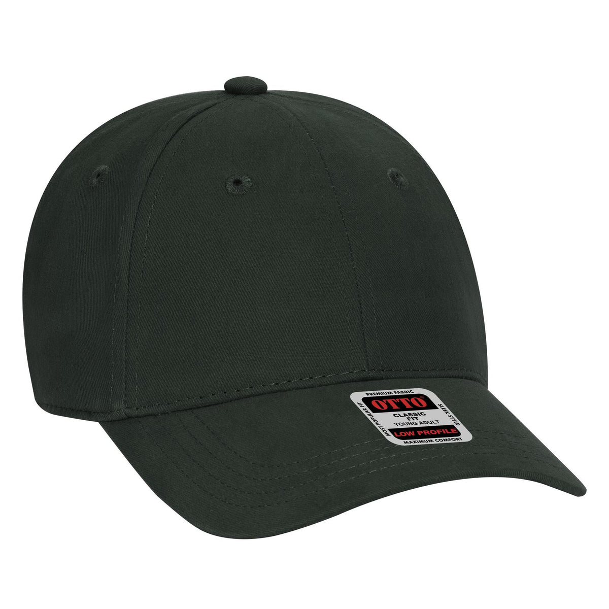 Right View of 017 - Dk. Green OTTO CAP 6 Panel Low Profile Baseball Cap