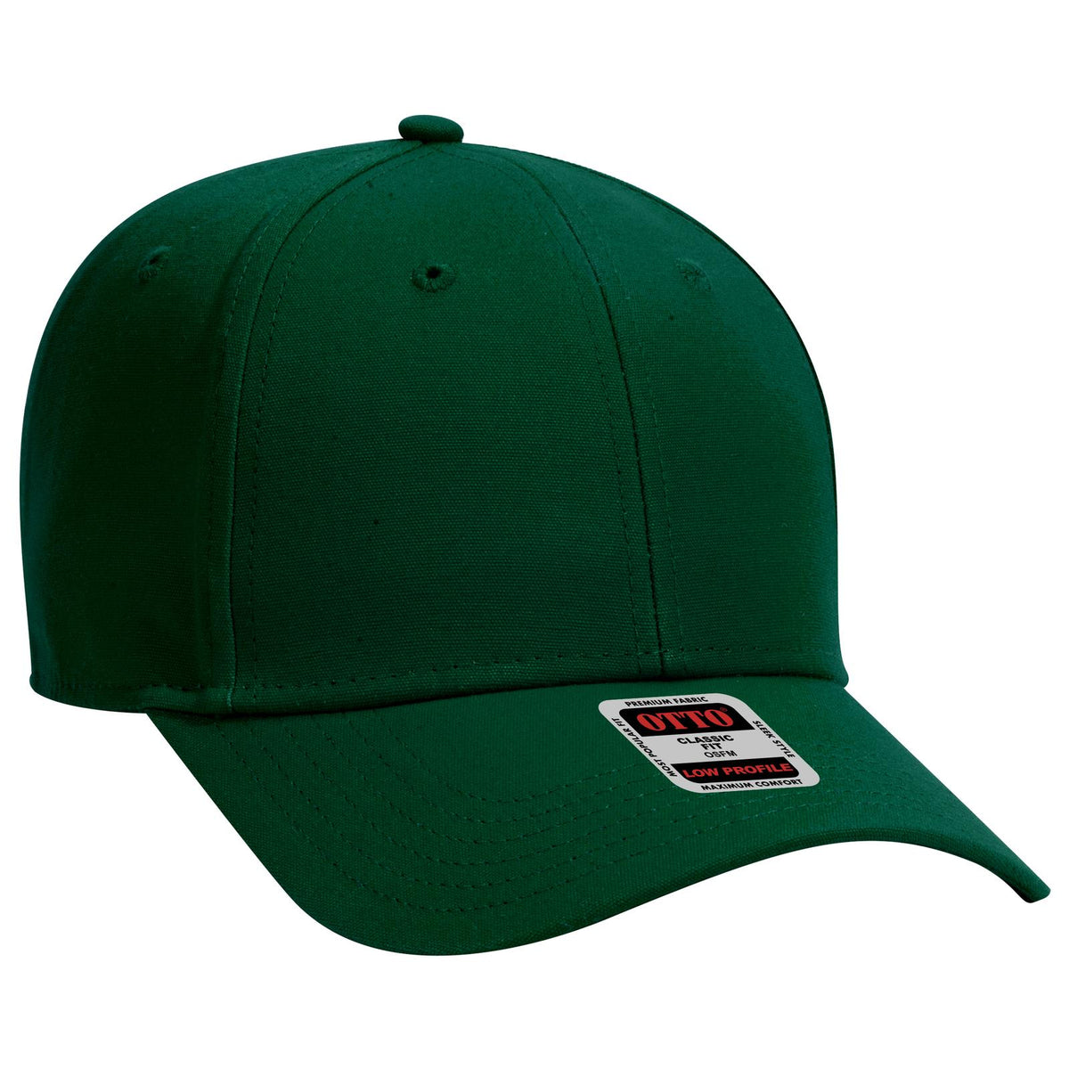 Right View of 017 - Dk. Green OTTO CAP 6 Panel Low Profile Baseball Cap