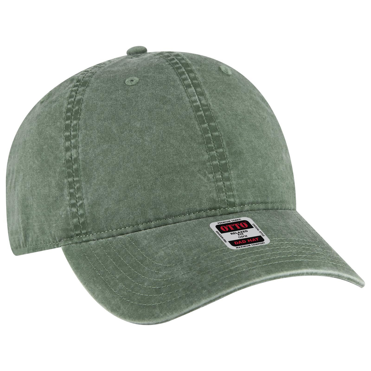 Right View of 017 - Dk. Green OTTO CAP 6 Panel Low Profile Dad Hat