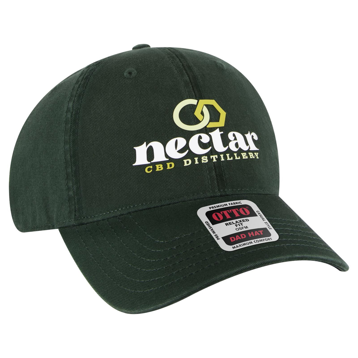 Right View of 017 - Dk. Green OTTO CAP 6 Panel Low Profile Dad Hat