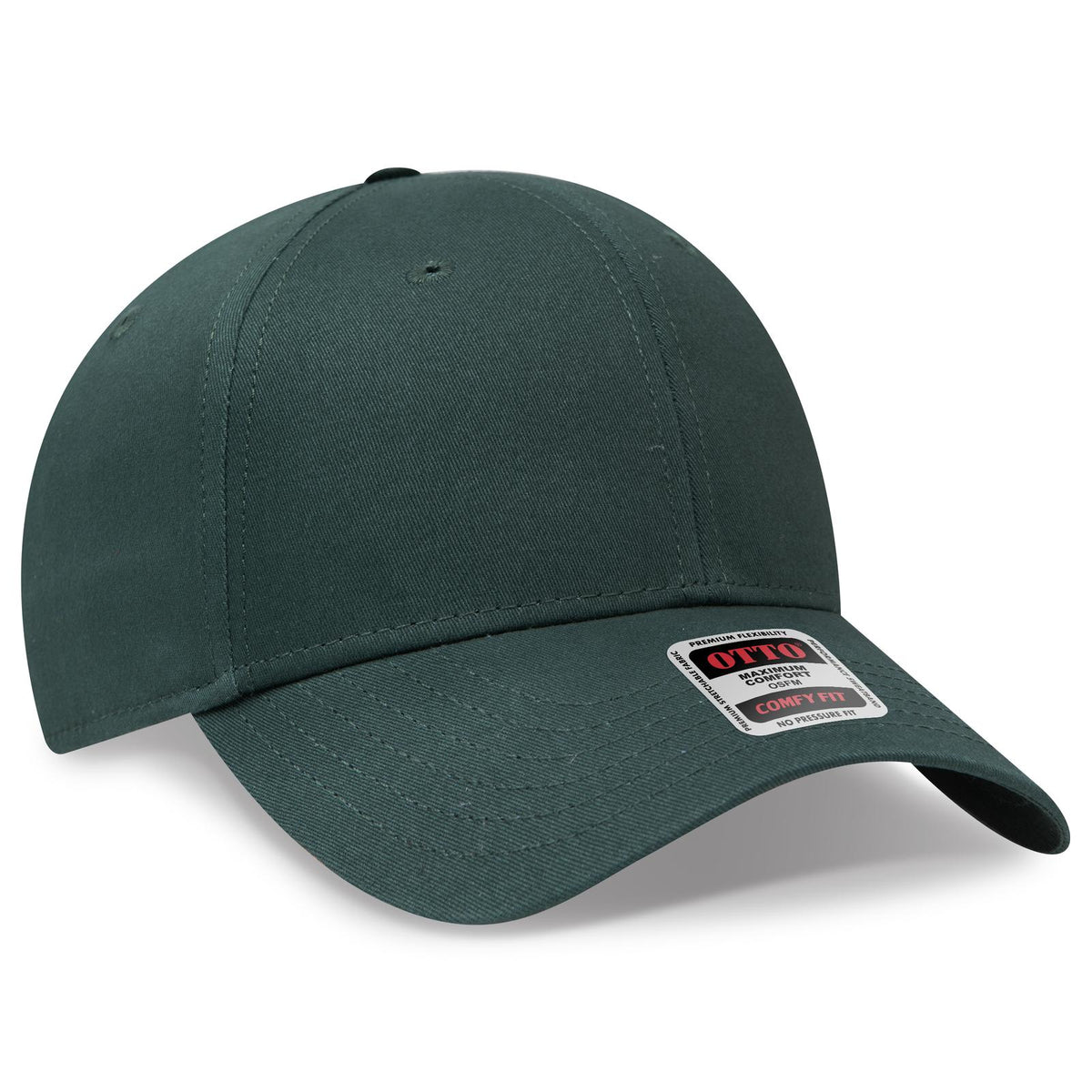 Right View of 017 - Dk. Green OTTO CAP "OTTO COMFY FIT" 6 Panel Low Profile Baseball Cap