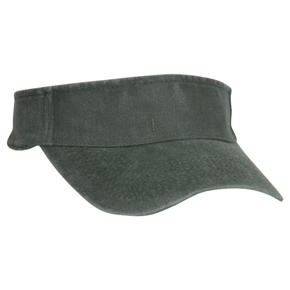 Front View of 017 - Dk. Green OTTO CAP "OTTO FLEX" Fitted Sun Visor