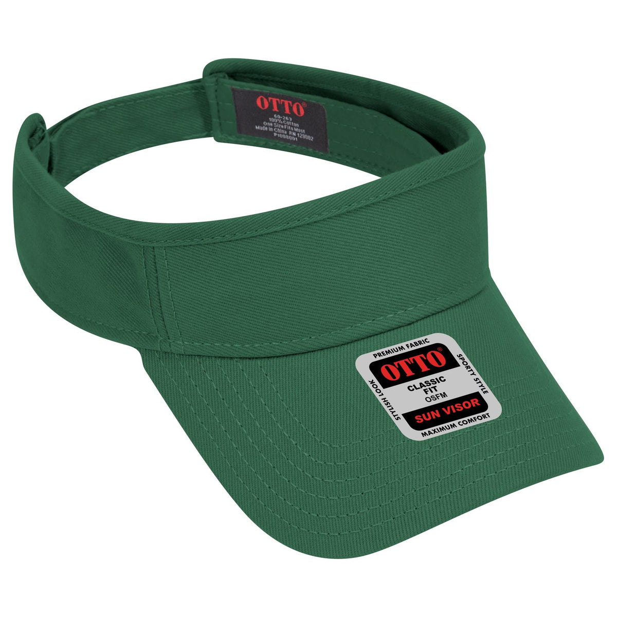 Right View of 017 - Dk. Green OTTO CAP Sun Visor
