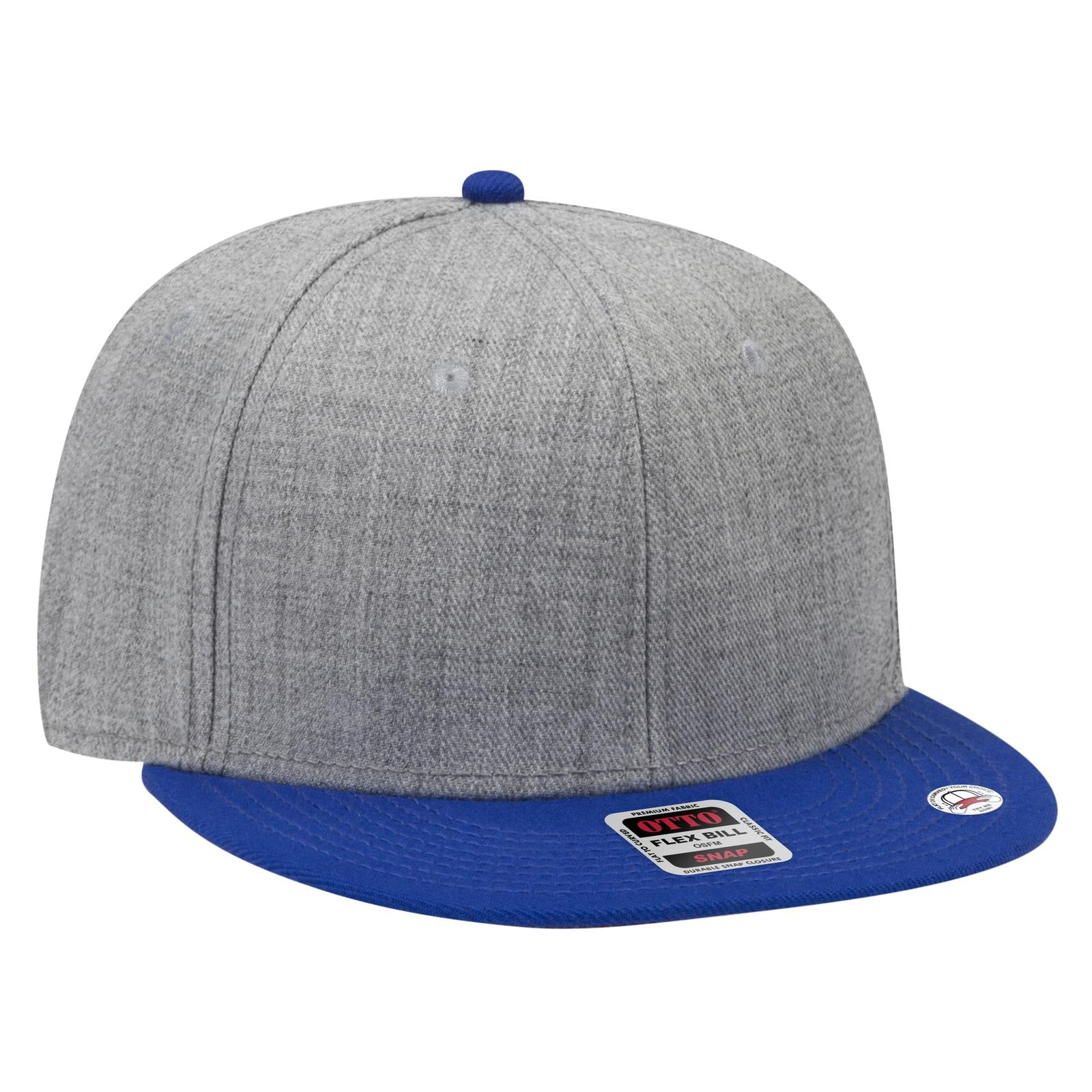 Front View of 017474 - Ryl/H.Gry/H.Gry OTTO CAP "OTTO SNAP" 6 Panel Pro Style Snapback Hat