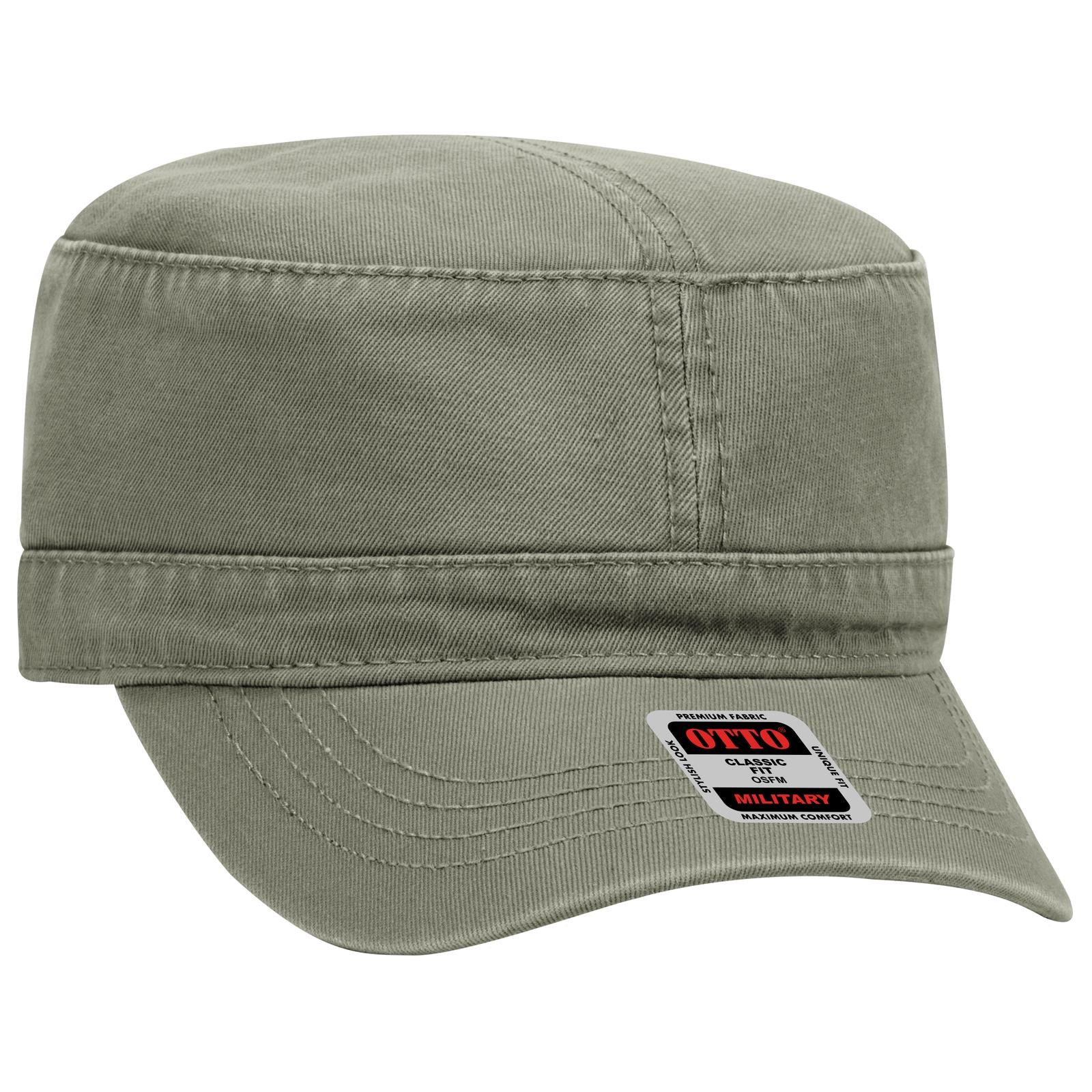 Front View of 021 - Ol. Green OTTO CAP Military Hat