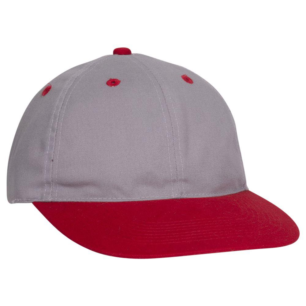 Right View of 0214 - Red/Gry OTTO CAP 6 Panel Low Profile Baseball Cap