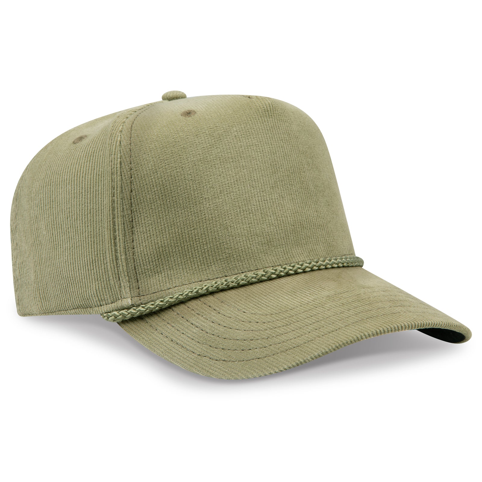 Right View of 021B - Ol. Green OTTO CAP 5 Panel Mid Profile Baseball Cap