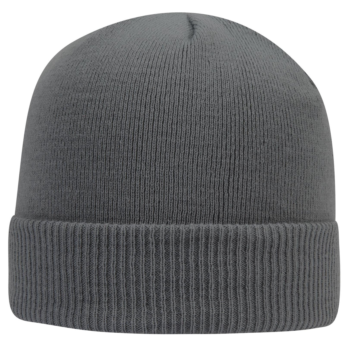 Right View of 025 - Char. Gray OTTO CAP 12" Classic Knit Beanie w/ Rib Knit Cuff