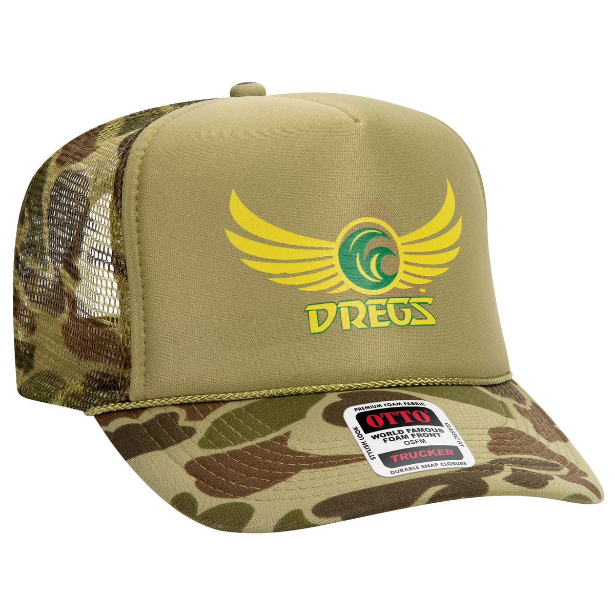 Right View of 025 - Char. Gray OTTO CAP 5 Panel High Crown Mesh Back Trucker Hat