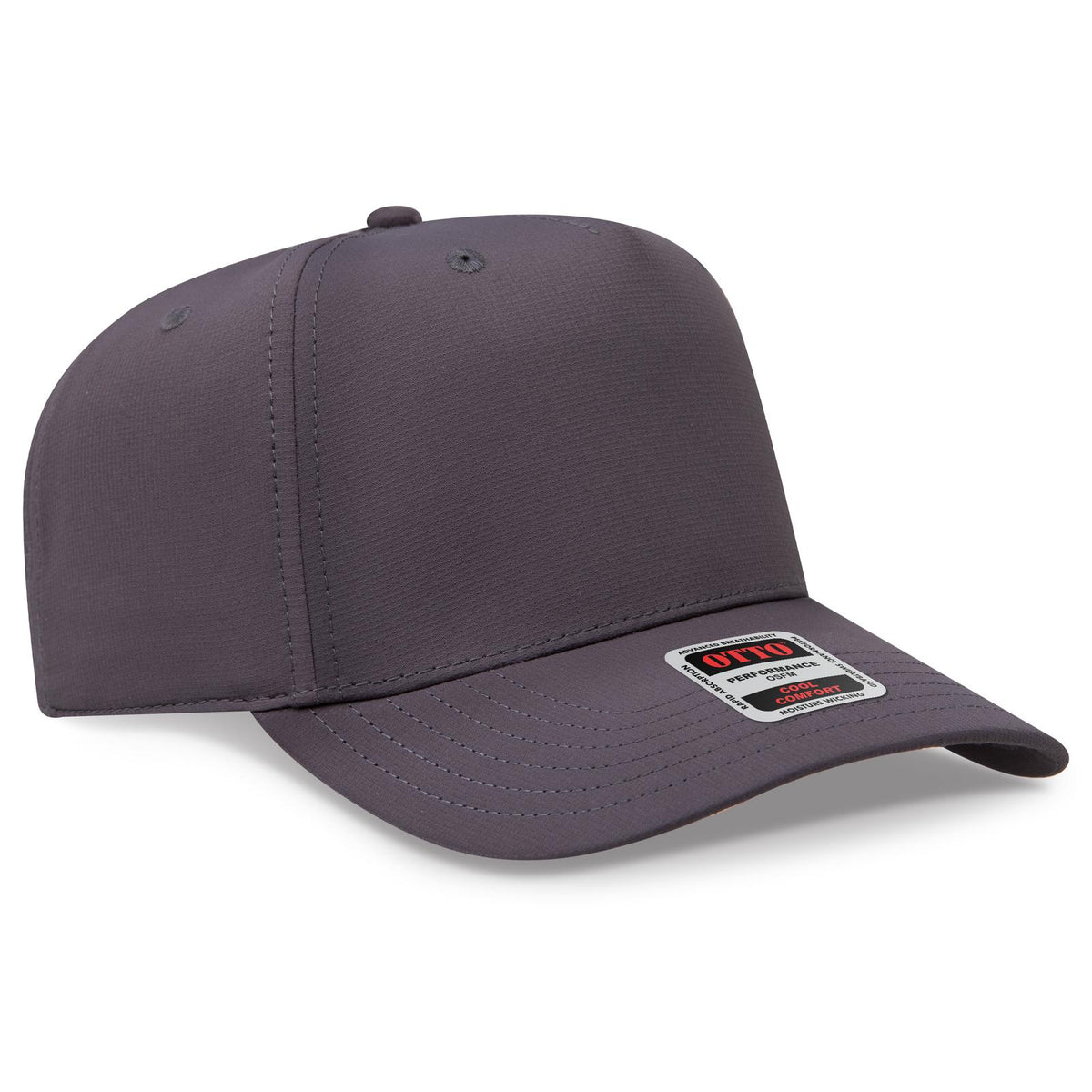 Right View of 025 - Char. Gray OTTO CAP 5 Panel Mid Profile Baseball Cap